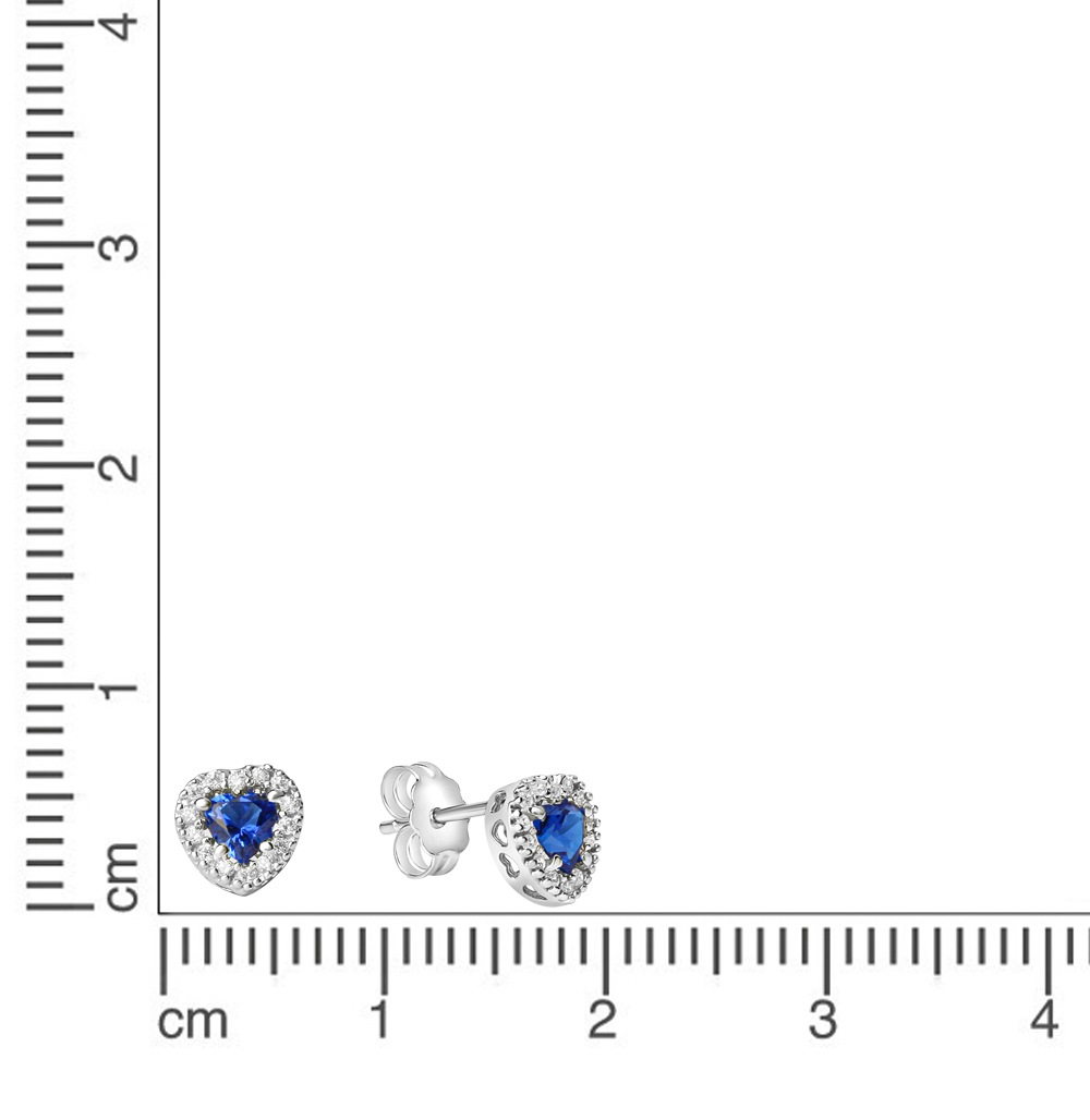 Vivance Paar Ohrstecker »375/- Weißgold Zirkonia blau und weiß«