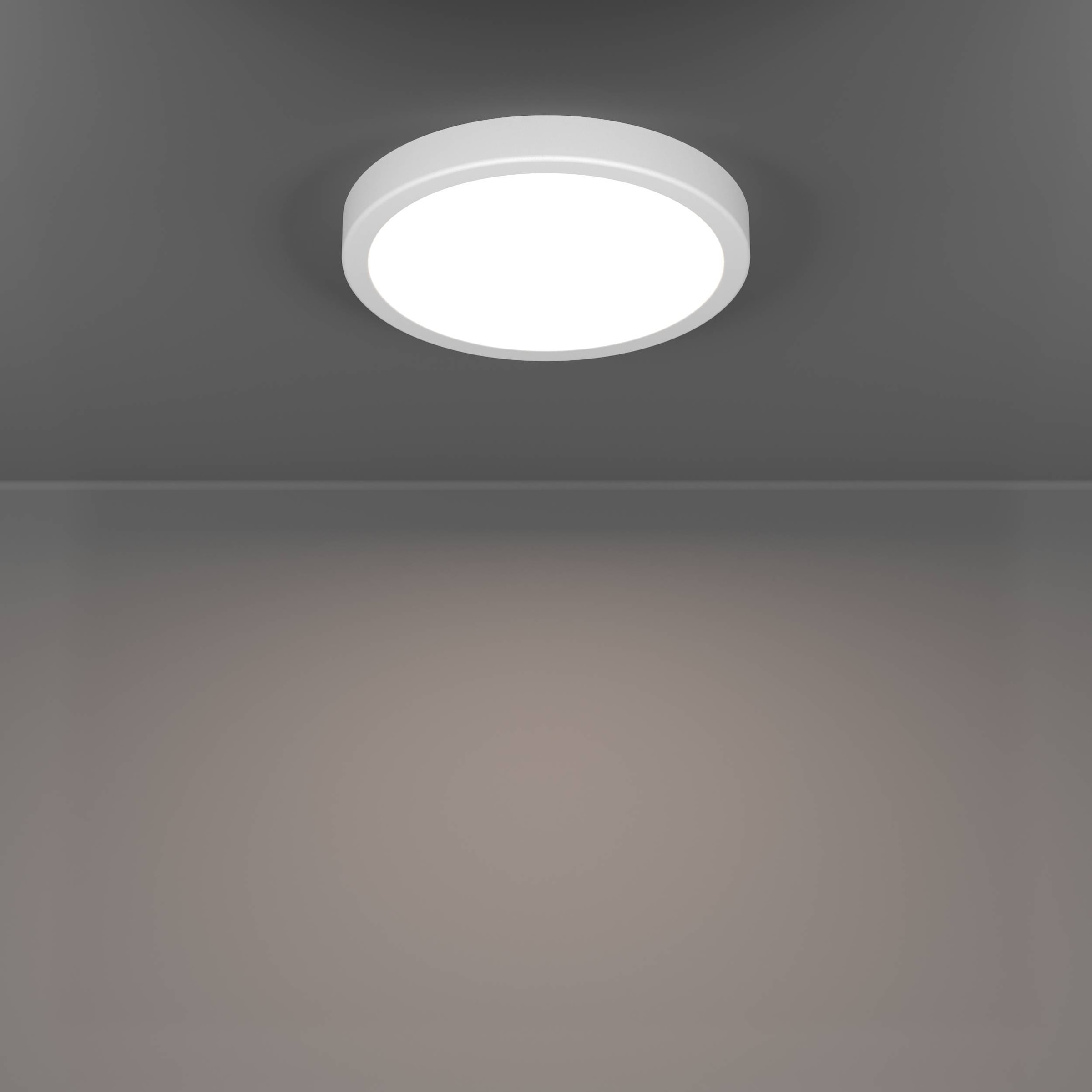 EGLO Aufbauleuchte »Fueva 6 Deckenleuchte, Badlampe Decke, Kunststoff, Deckenbeleuchtung« LED-Modul 1 Stk. Kaltweiß | Neutralweiß | Warmweiß Aufbauleuchte - H2,5 x Ø21,1 cm - weiß - 11,5W inkl.