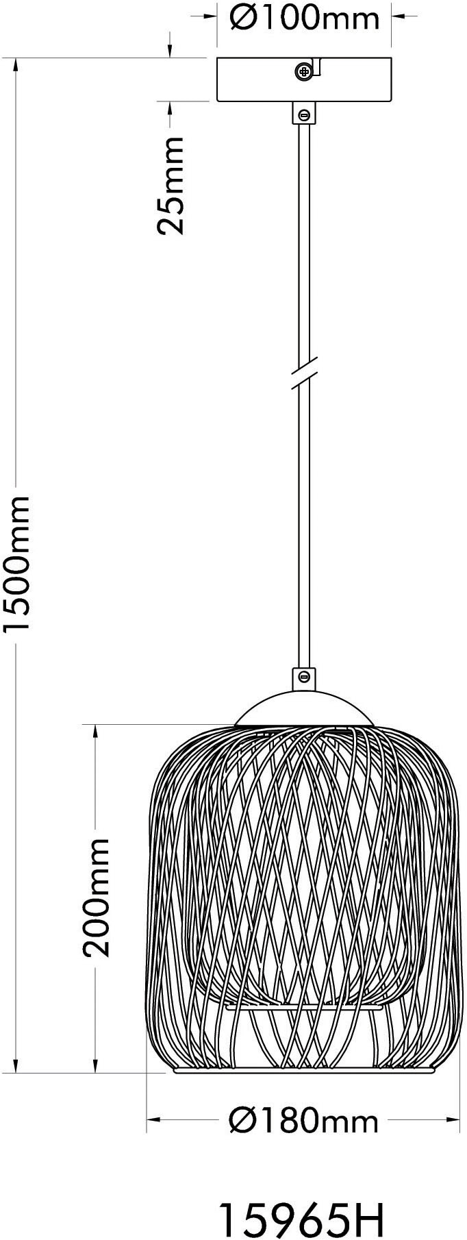 GLOBO LIGHTING Hängeleuchte »DICHTI«, Leuchtmittel E27 | ohne Leuchtmittel, Hängelampe/Pendelleuchte/Esszimmer/Wohnzimmer/Esstisch