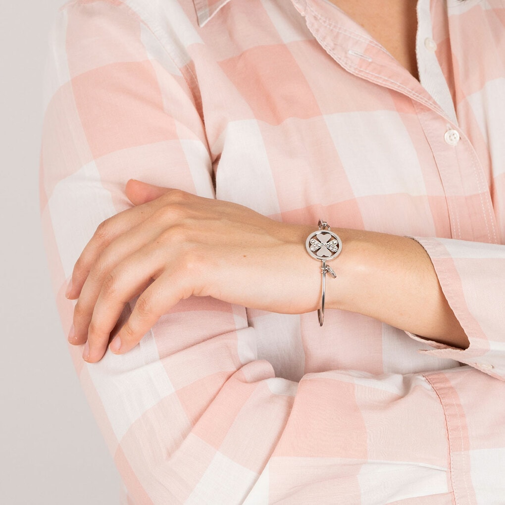 Lotus Armreif »Essentials - Kleeblatt« mit Glasstein