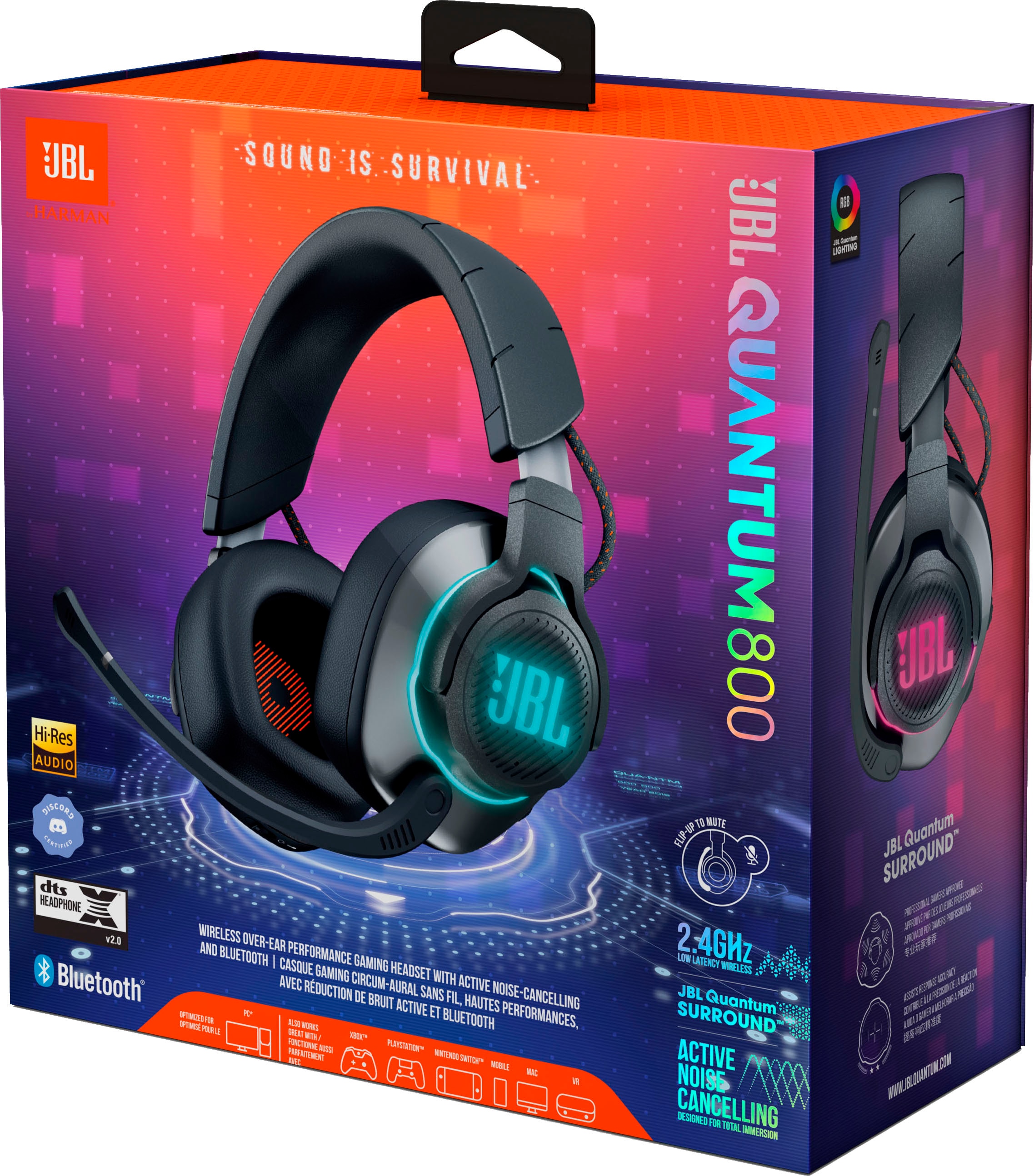 JBL Gaming-Headset »Quantum 800«, WLAN (WiFi), Noise-Cancelling