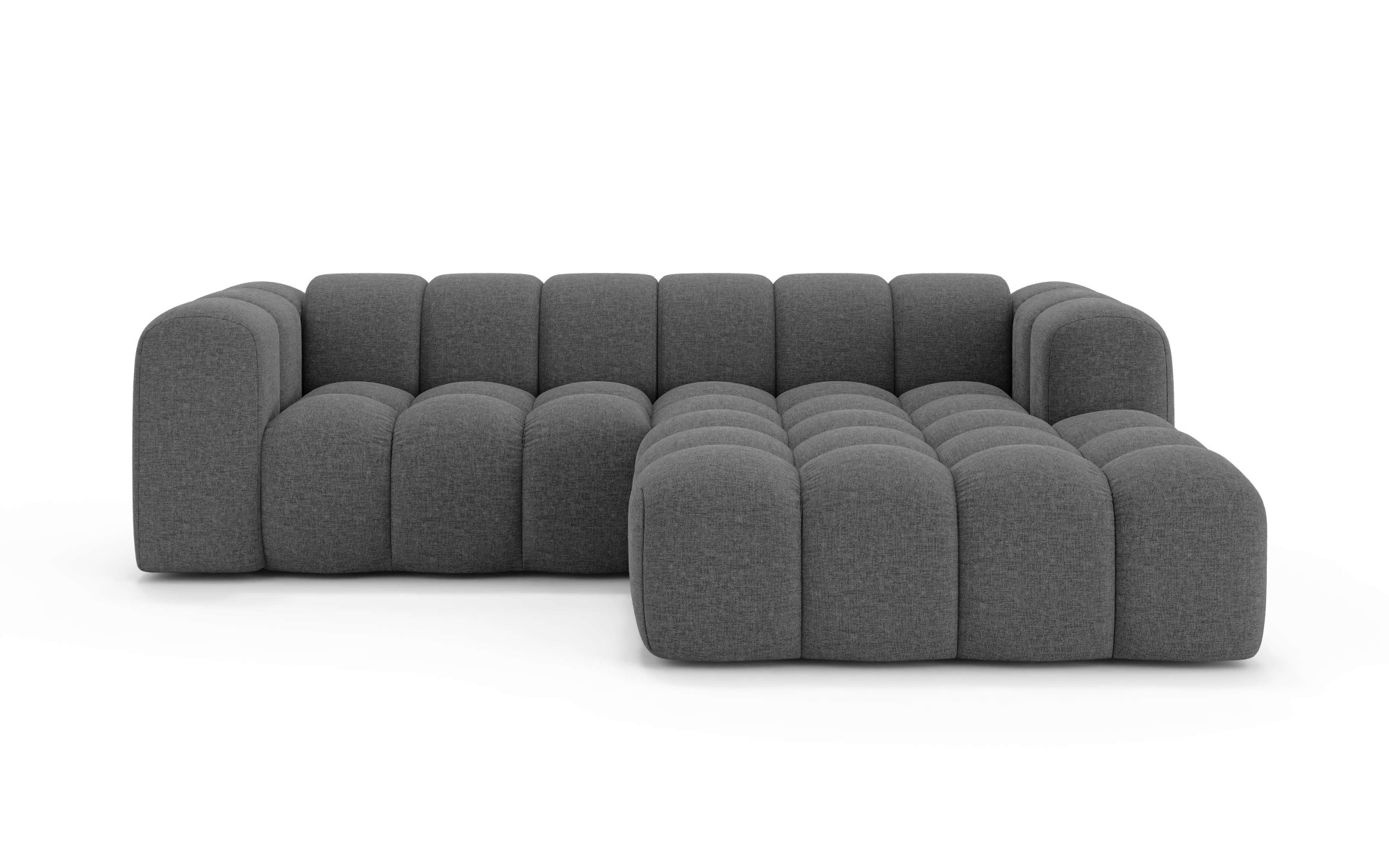 OTTO home Ecksofa »KALLIE Design-Sofa mit Wellenunterfederung, Bubble-Optik, 248/186/72cm«, moderne Steppung, hoher Sitzkomfort und modernes Design