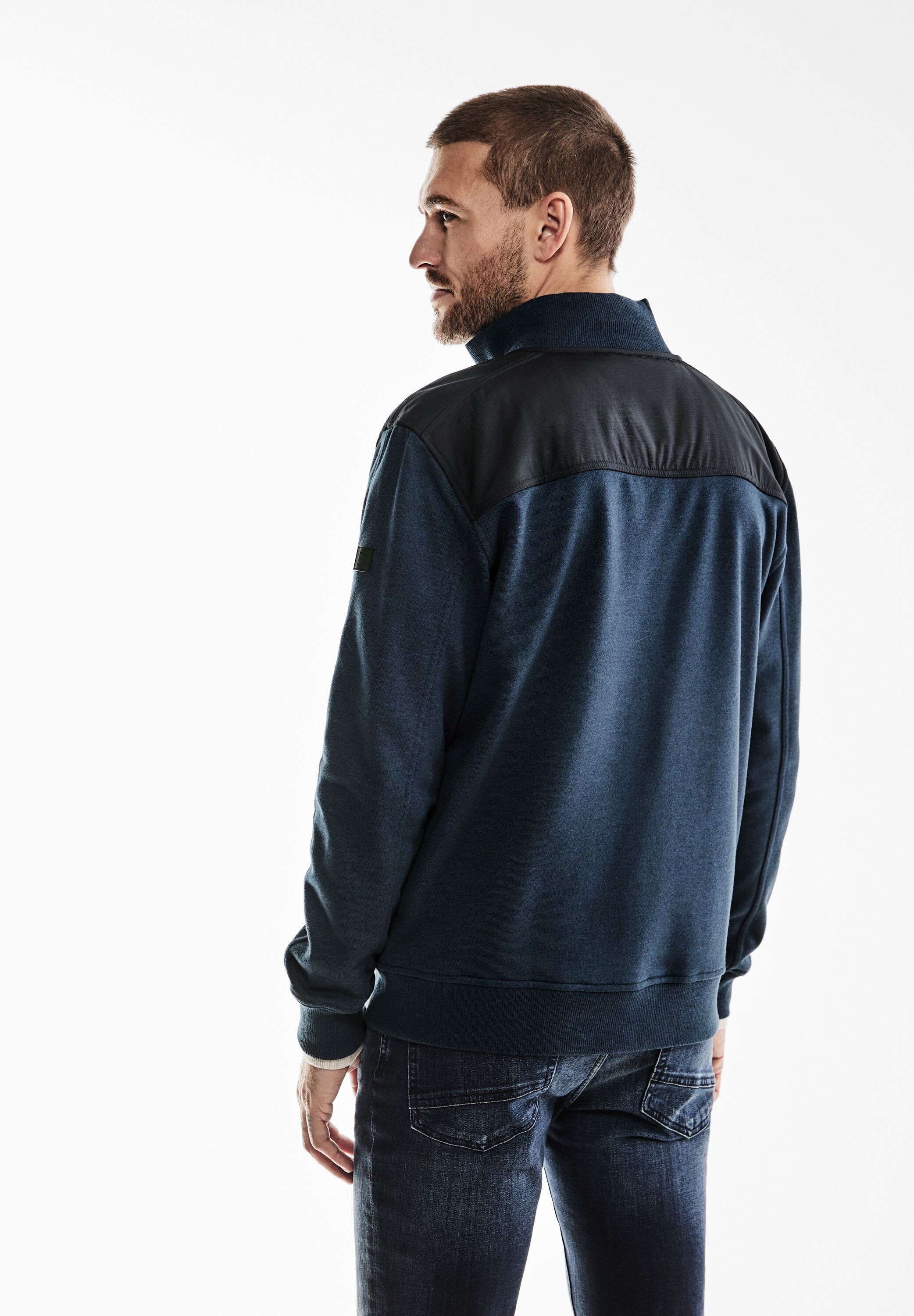 STREET ONE MEN Sweatjacke, mit Stehkragen günstig online kaufen