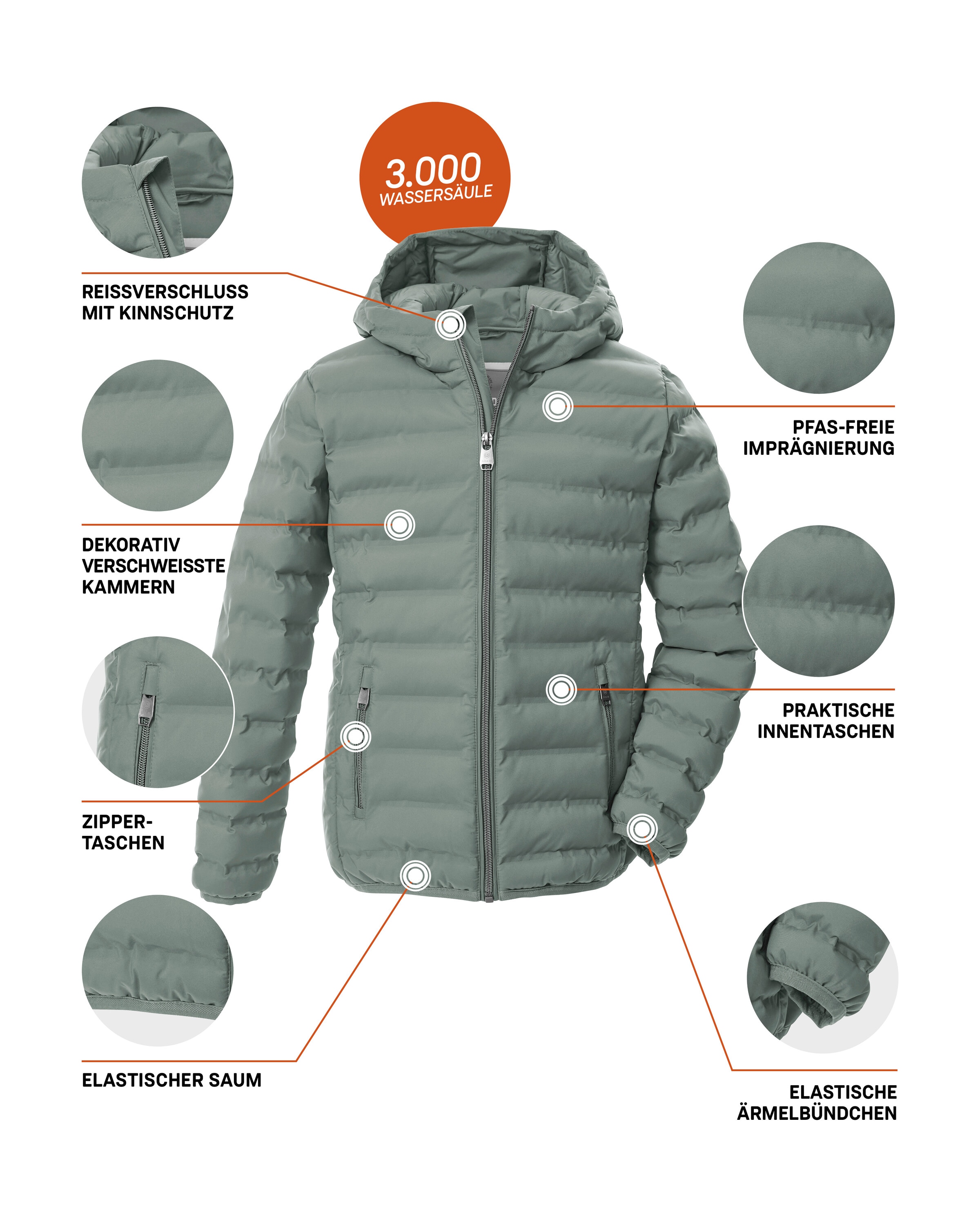 G.I.G.A. DX by killtec Steppjacke »Mädchen Steppjacke OOGW 2«, Leichte. winddichte Mädchen Steppjacke, wasserabweisend