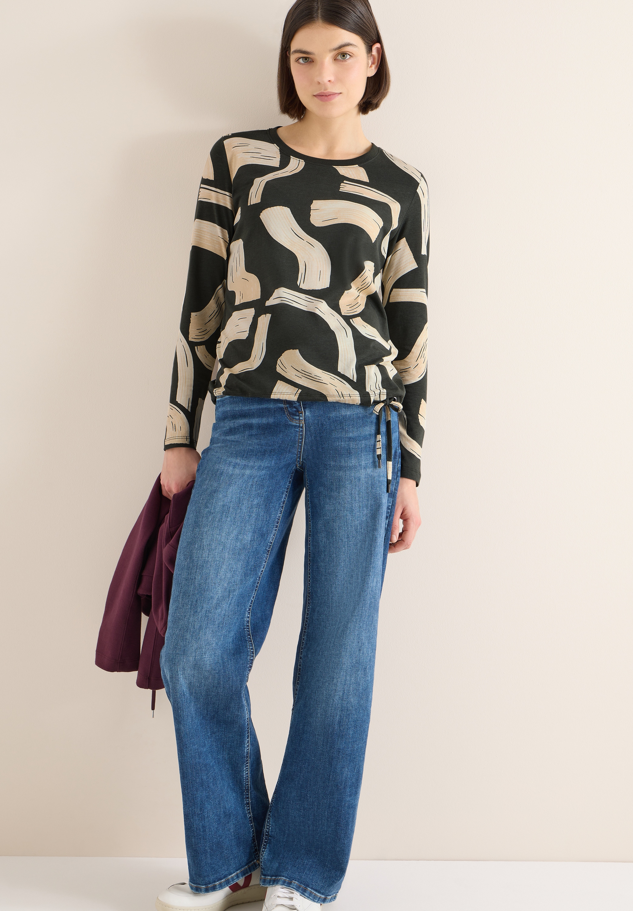 Cecil Langarmshirt mit graphischem Muster