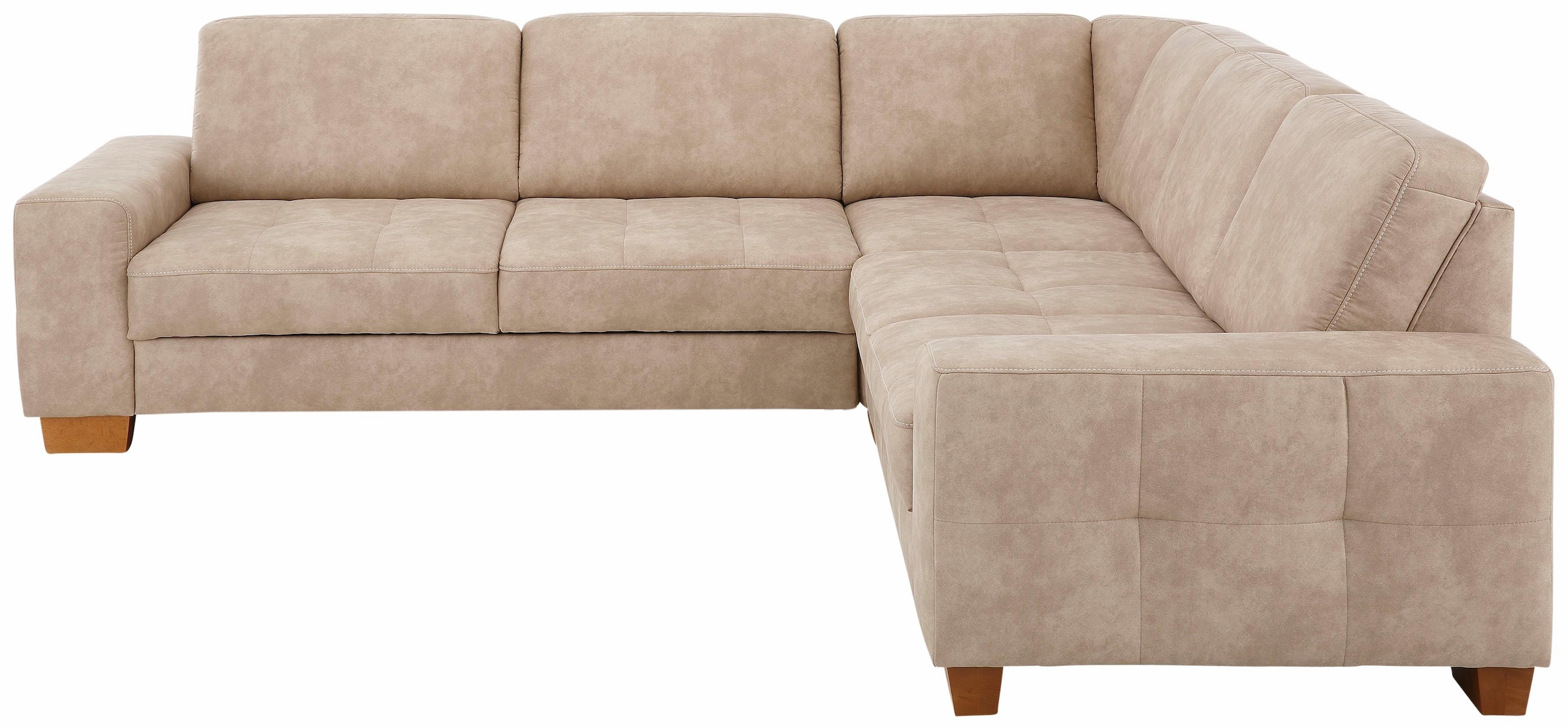 OTTO home Ecksofa "Puccini L-Form" mit Federkern, Sitztiefenverstellung, Kontrastnaht
