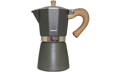Espressokocher »Venezia«, Aluminium mit Softtouch-Griff in Holzoptik, Induktion