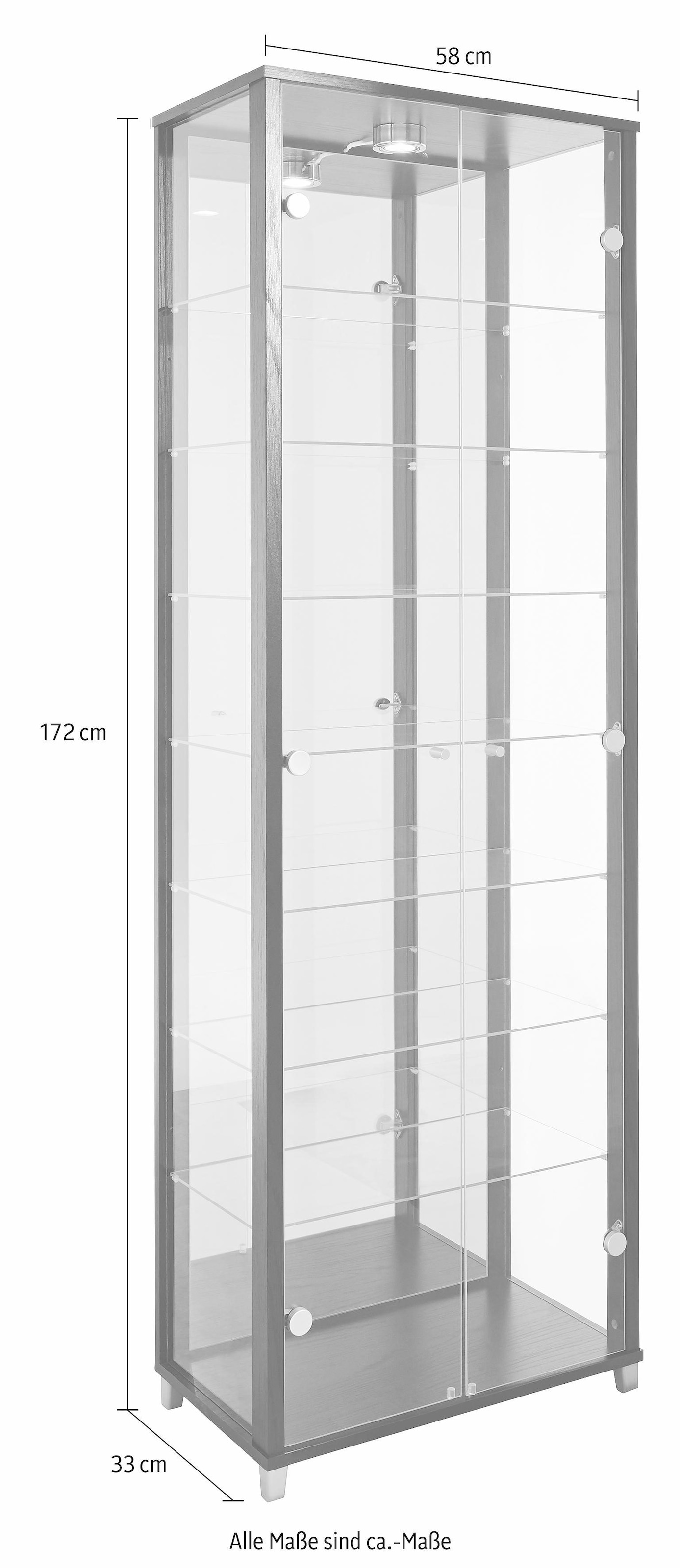 fif möbel Vitrine, Höhe 172 BAUR cm 