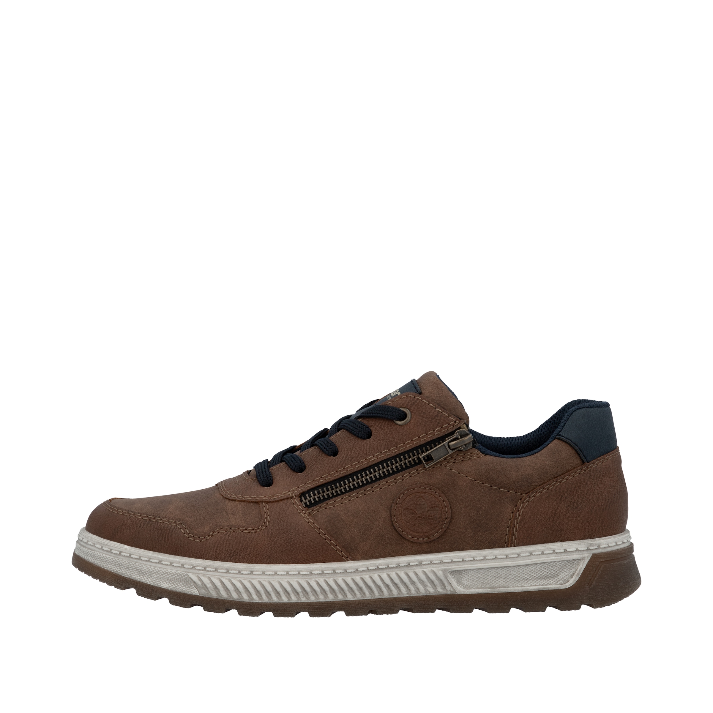 Rieker Sneaker, Freizeitschuh, Halbschuh, Schnürschuh mit Kontrastbesatz