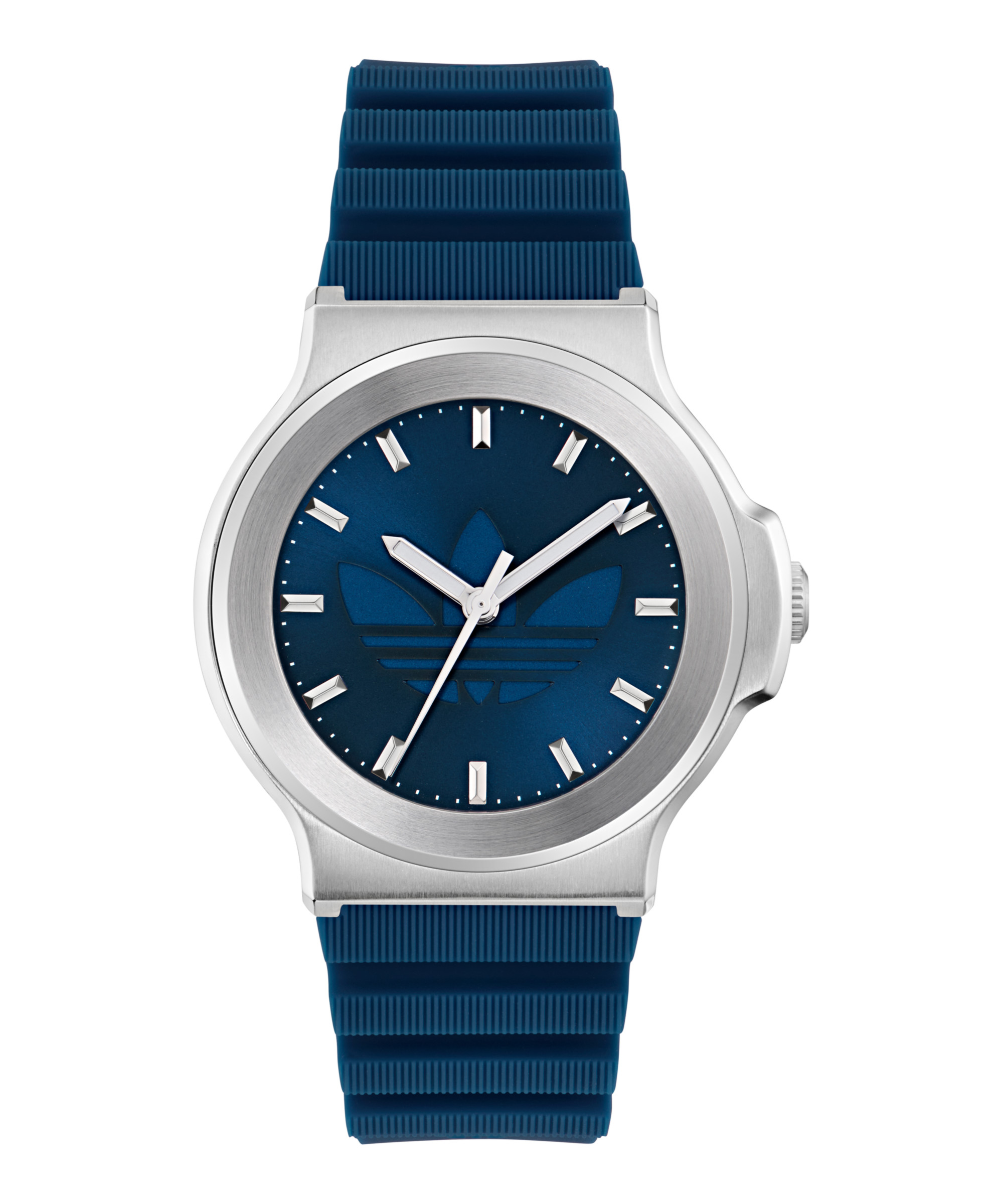 Quarzuhr ADIDAS ORIGINALS "EXPRESSION THREE", blau, Armbanduhren, Damen, Quarzuhr, Armbanduhr, Herrenuhr, Damenuhr, Silikonarmband, Leuchtzeiger