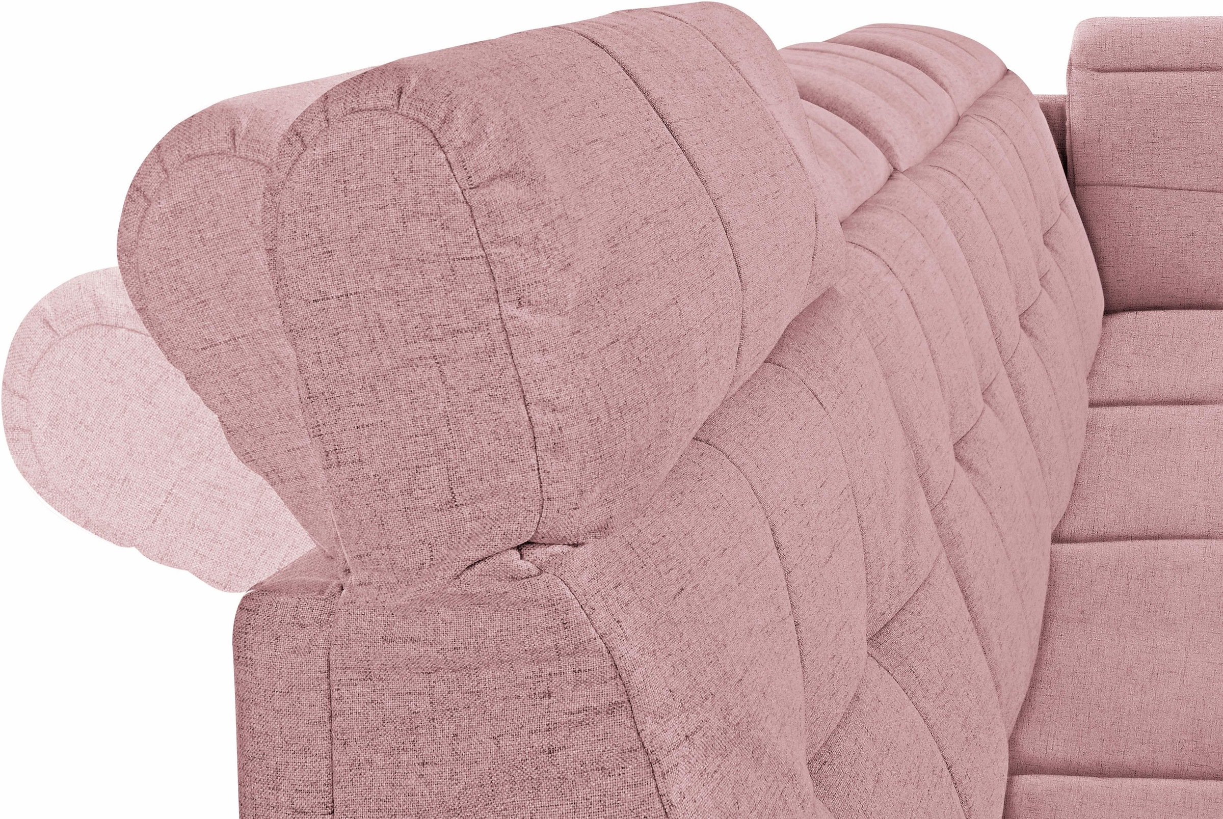 Places of Style Wohnlandschaft »Manhattan U-Form«, 2 Sitze mit elektrischer Relaxfunktion, verstellbare Armlehnen