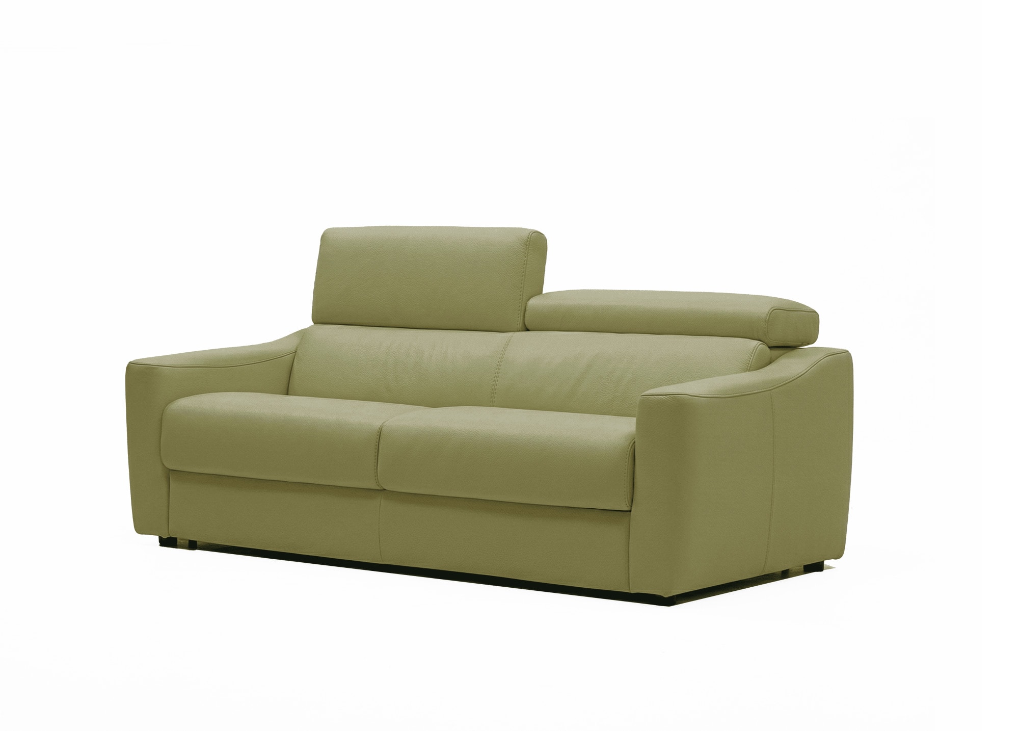 Egoitaliano Schlafsofa "STRIKE, Made in Italy-Designsofa mit Dauerschlaffunktion,Breite 195 cm" Schlafsofa aus Echtleder Bull mit verstellbaren Kopfstützen