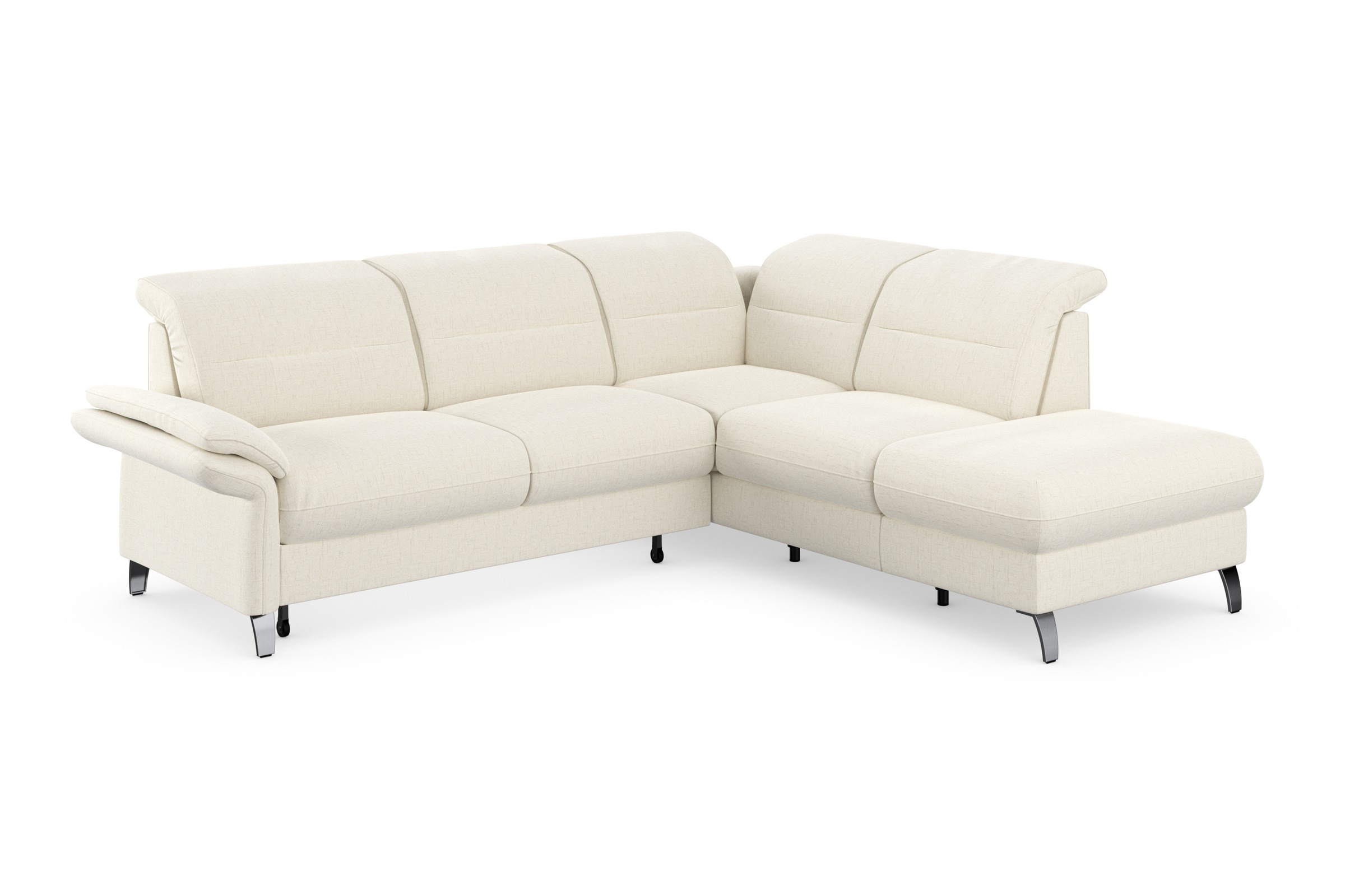 sit&more Ecksofa »Grenoble L-Form mit Federkern«, wahlweise mit Bettfunktion, Bettkasten, Arm- und Kopfteilverstellung