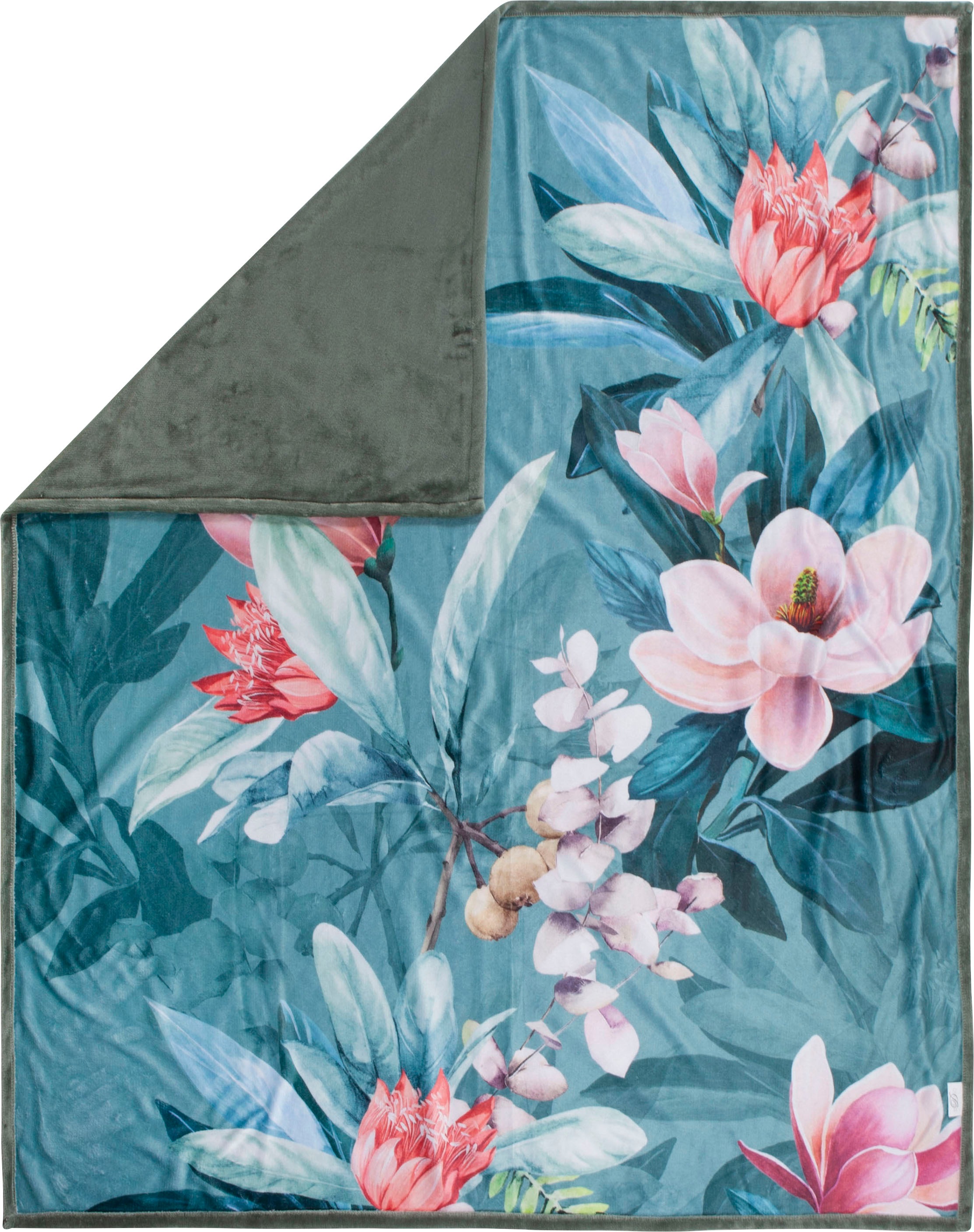 Descanso Plaid "Parler" Sehr Weich, Kuscheldecke, 130x160 cm, Wendeoptik, B günstig online kaufen