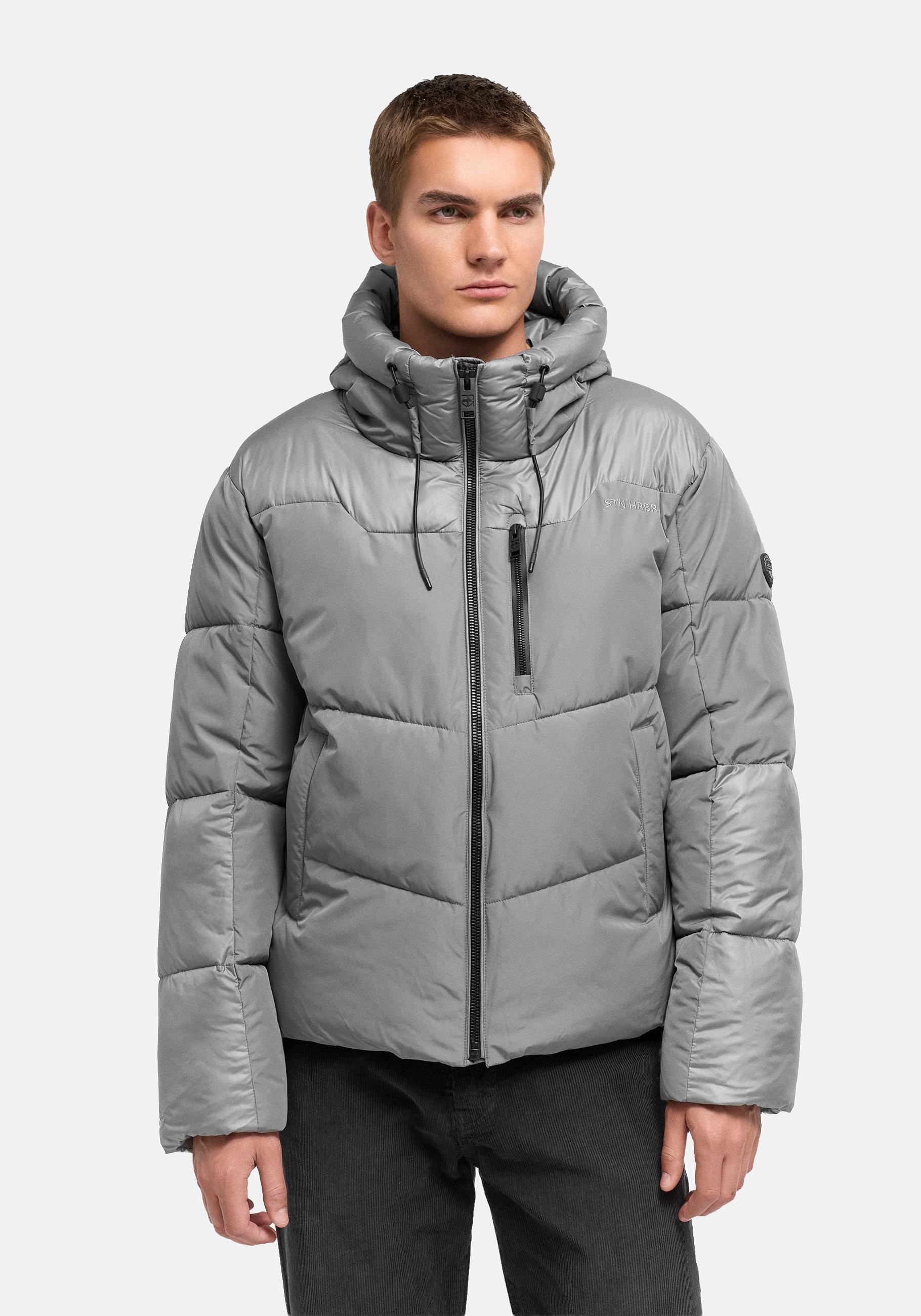 Stone Harbour Steppjacke "Kiaan XX" mit Kapuze Warme Herren Winterjacke in Materialmix