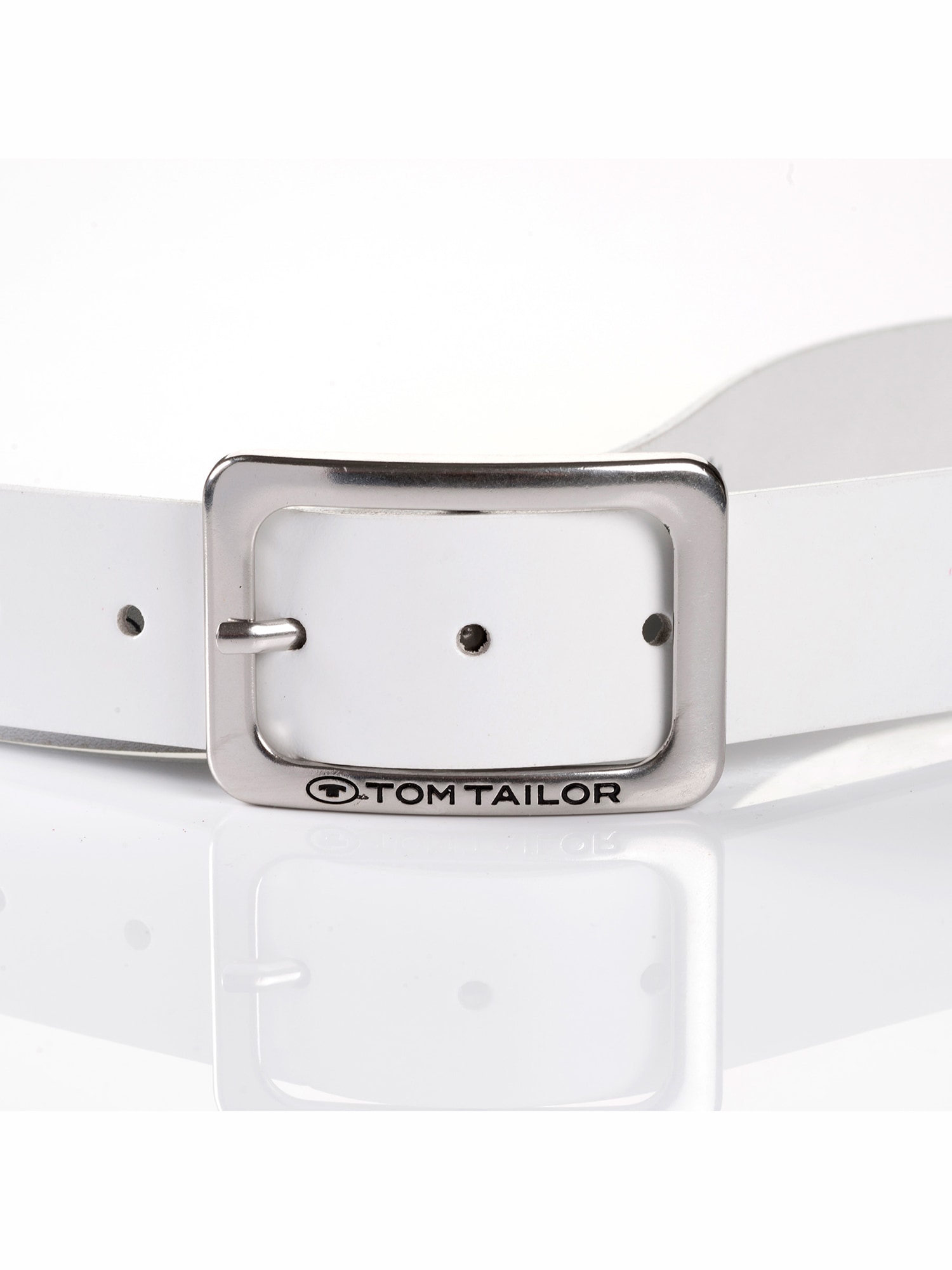 TOM TAILOR Ledergürtel »TTEVE«, 4 cm breiter Damen Ledergürtel, kalssiches Must-Have