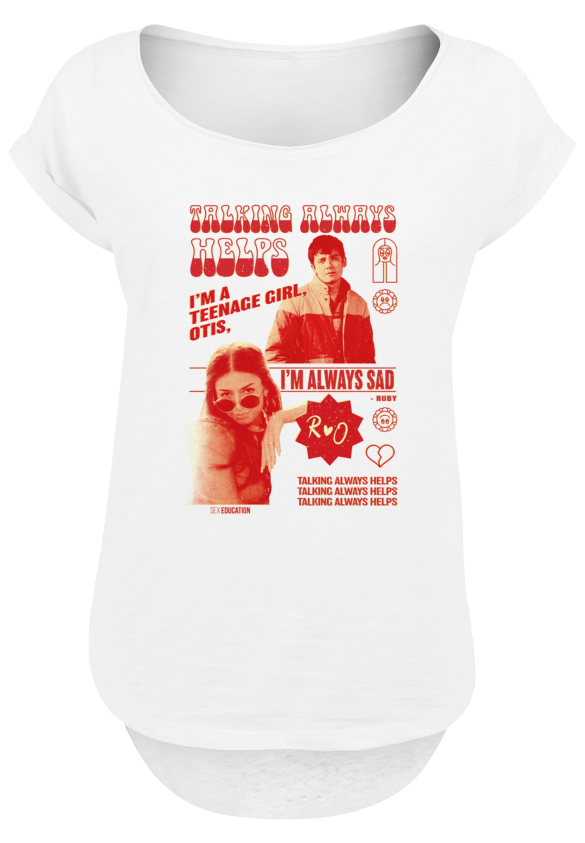 F4NT4STIC T-Shirt »Sex Education Otis Talking Helps Netflix TV Series«, Premium Qualität