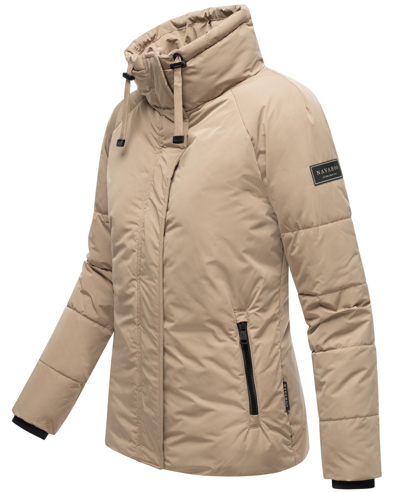 Navahoo Winterjacke »Frostii XIV«, ohne Kapuze, modische Damen Winter Steppjacke mit Kunstfellkragen