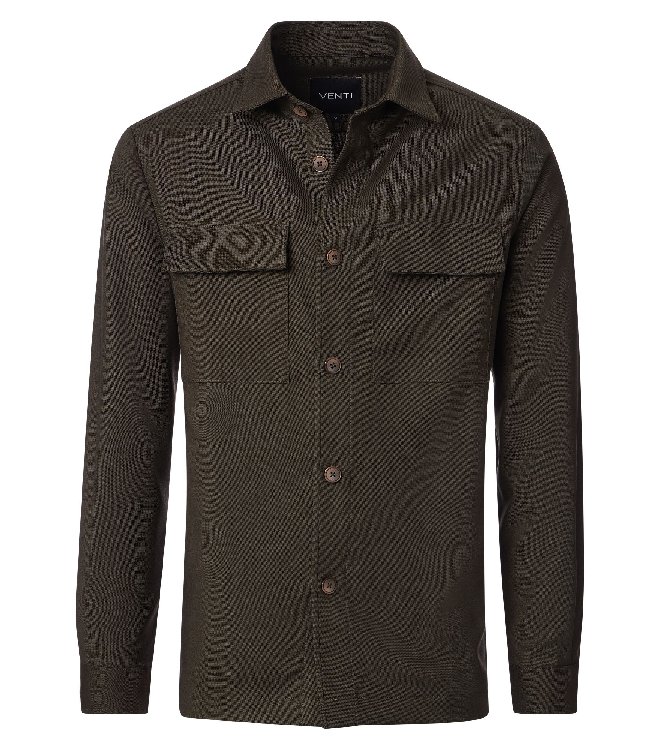 VENTI Langarmhemd "VENTI Hemdjacke uni" günstig online kaufen