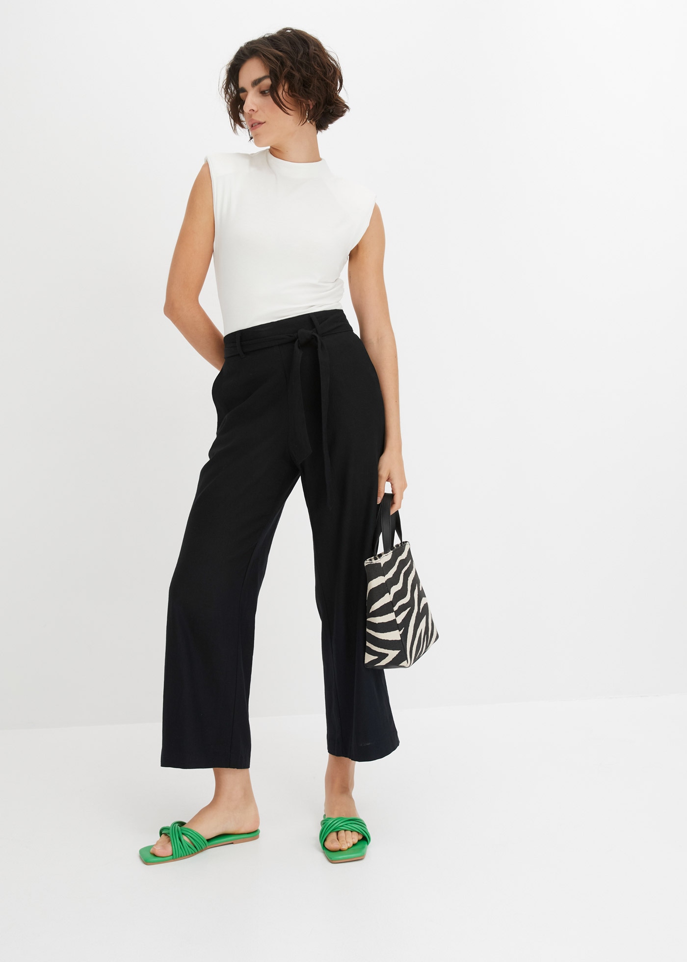 bonprix Culotte »Culotte aus luftigem Leinen-Mix«  aus luftigem Leinen-Mix