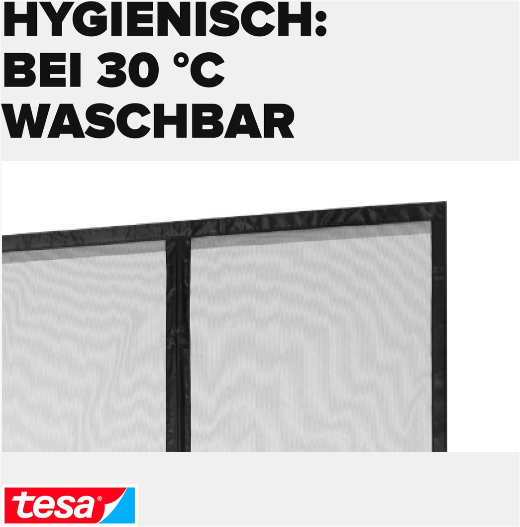 tesa Insektenschutz-Vorhang »Magnetvorhang - selbstschließend - Insektenschutzvorhang« Packung, Magnetvorhang, selbstklebendes Klettband, 1 Stk. tlg. INSECT STOP zur einfachen Montage ohne Bohren - 2,2 m x 1,0 m