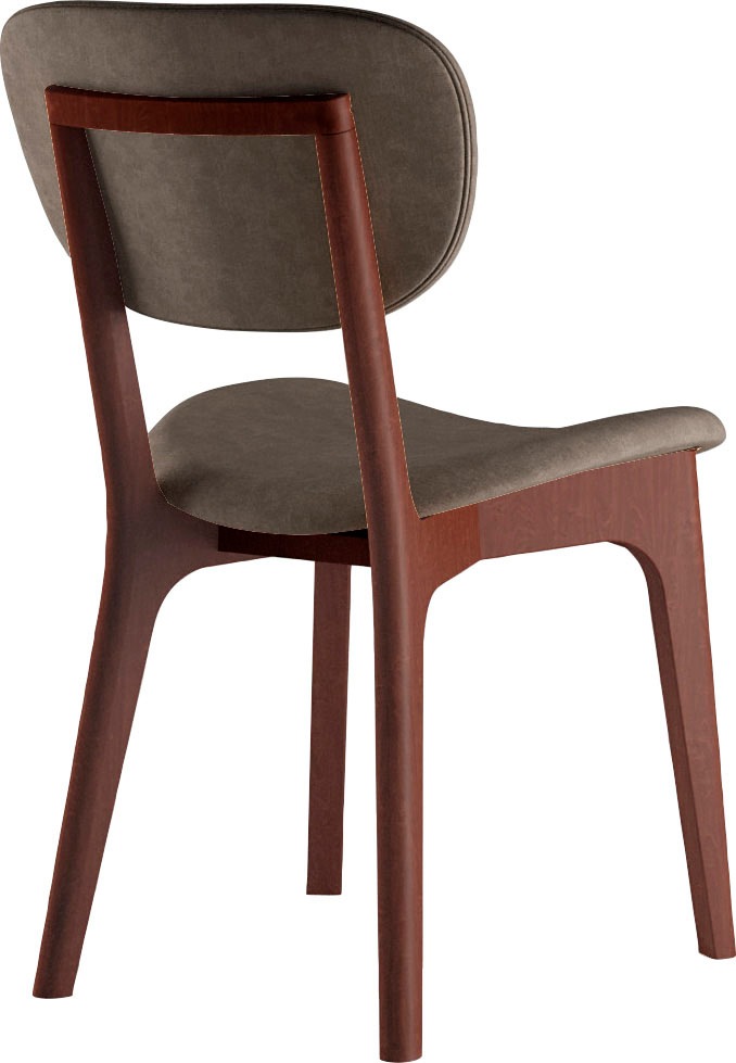 INOSIGN Stuhl »COZY Made in Italy«, (Set), 2 St., Microfaser, Gestell in Buche, Kirsch- oder Nussbaum, Massivholz, Design Stuhl