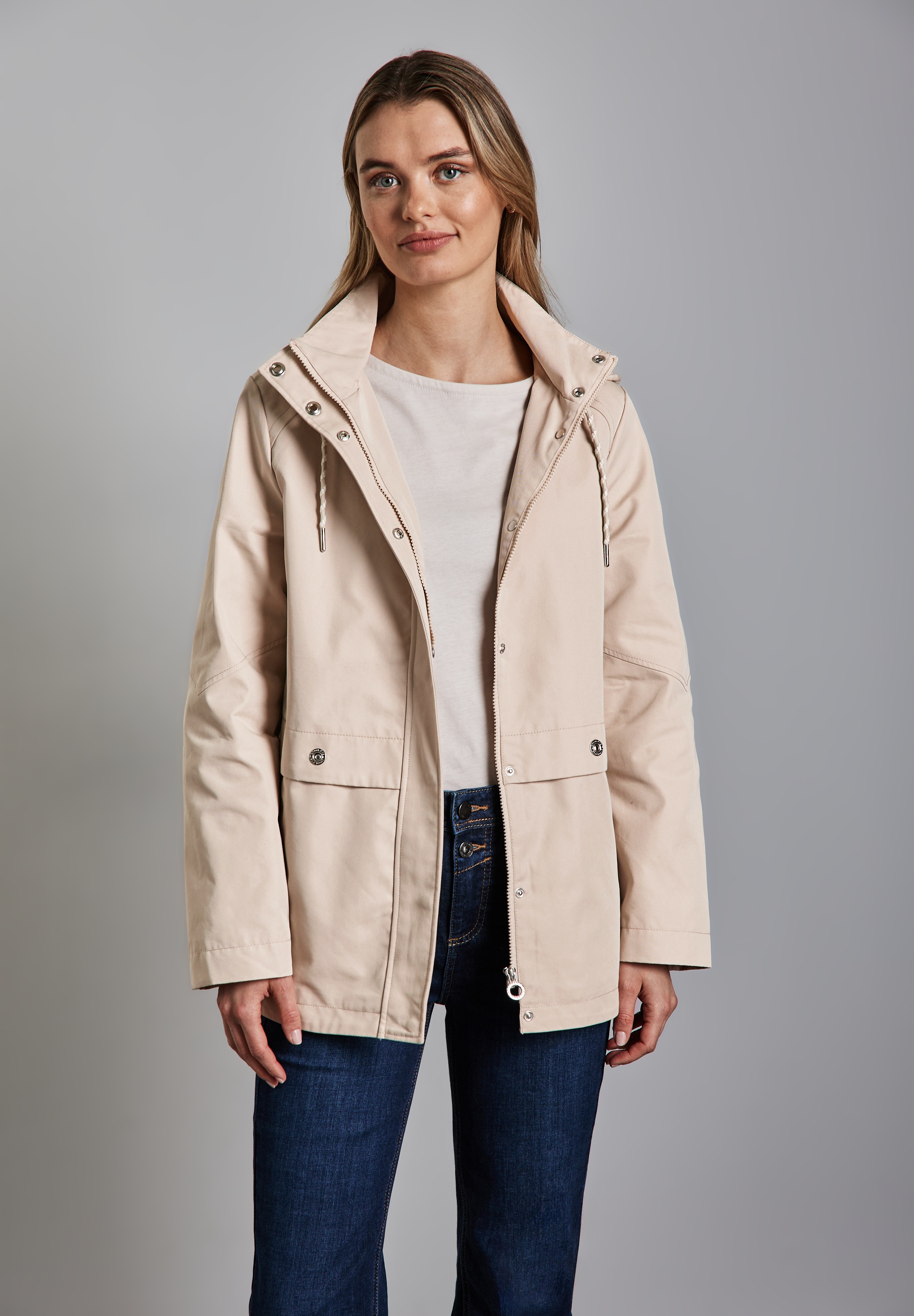 STREET ONE Kurzjacke, mit Kapuze, mit Kapuze mit Tunnelzugband günstig online kaufen