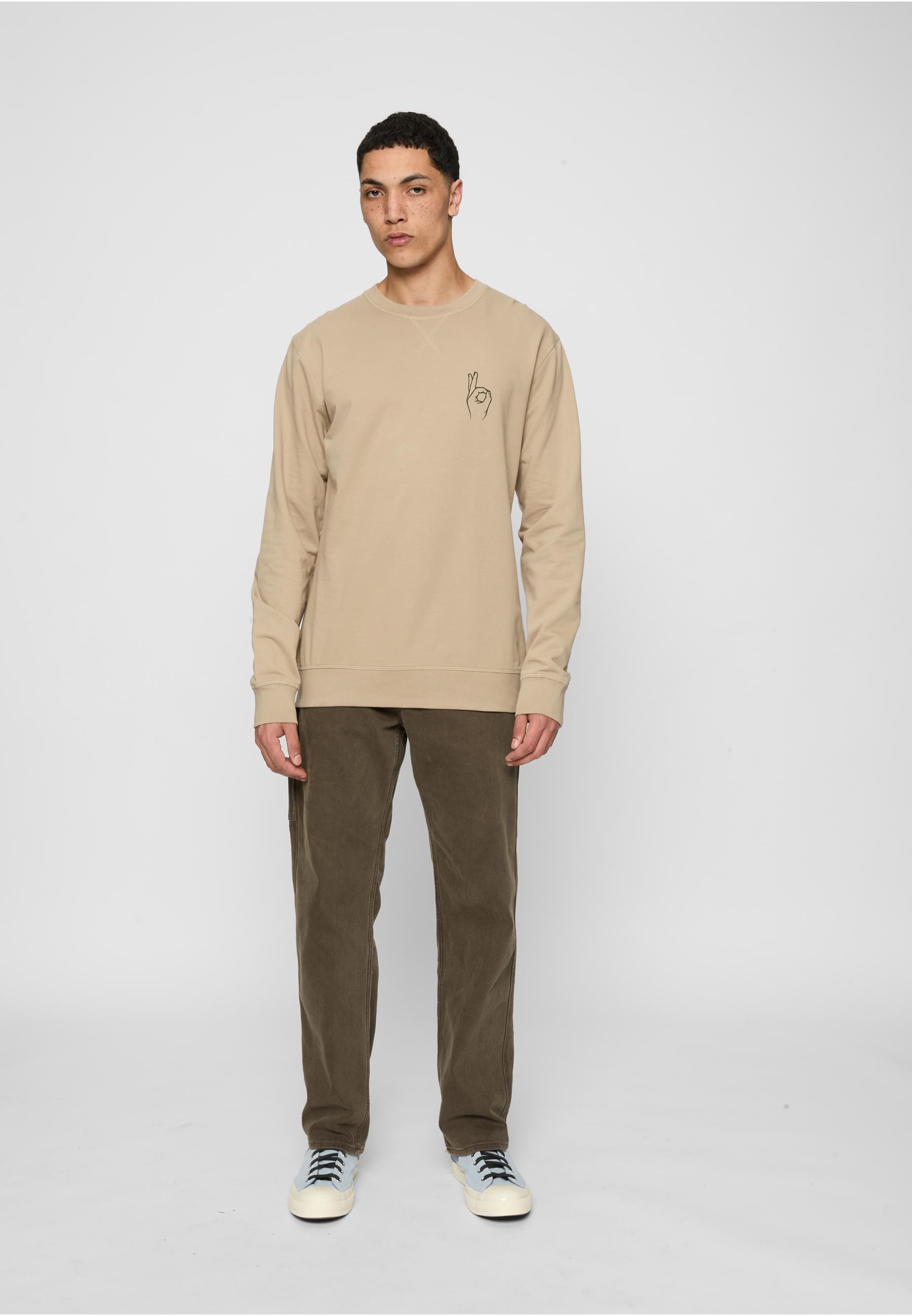 MisterTee Rundhalspullover »MisterTee Easy Sign Crewneck«, (1 tlg.)