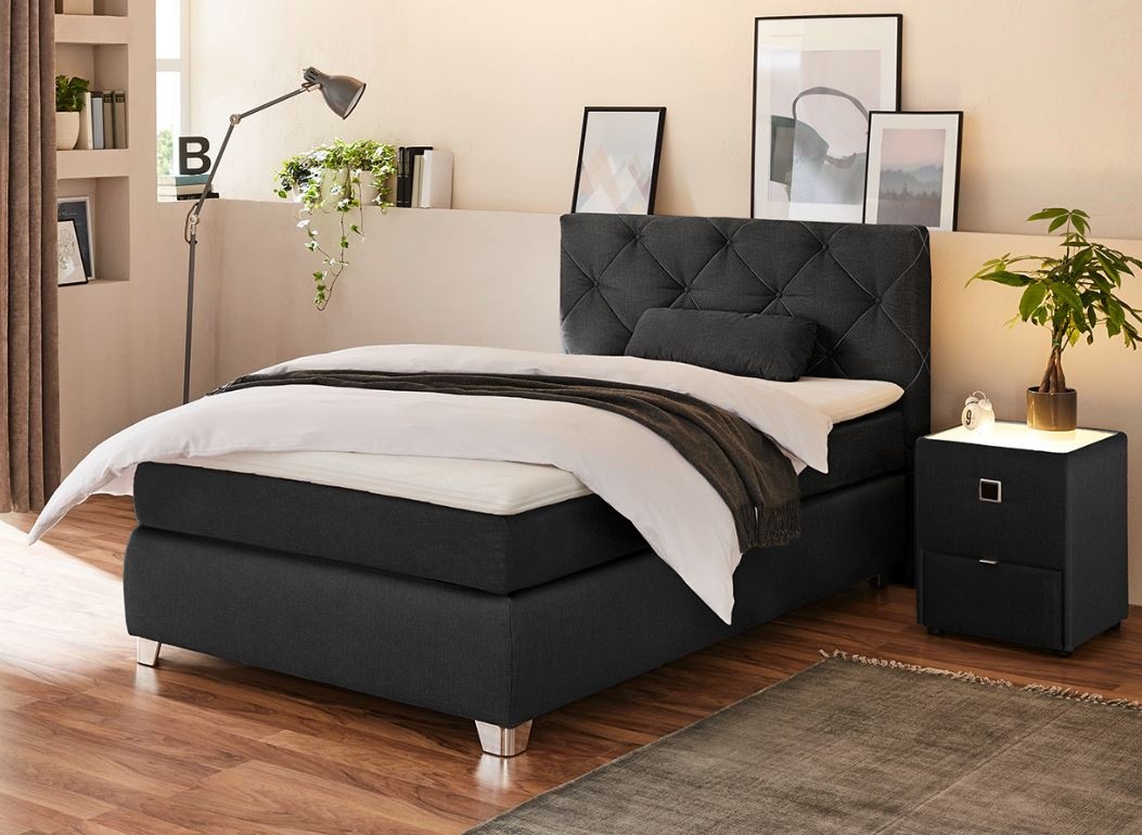 Jockenhöfer Gruppe Boxspringbett Finja, mit Topper und Zierkissen günstig online kaufen