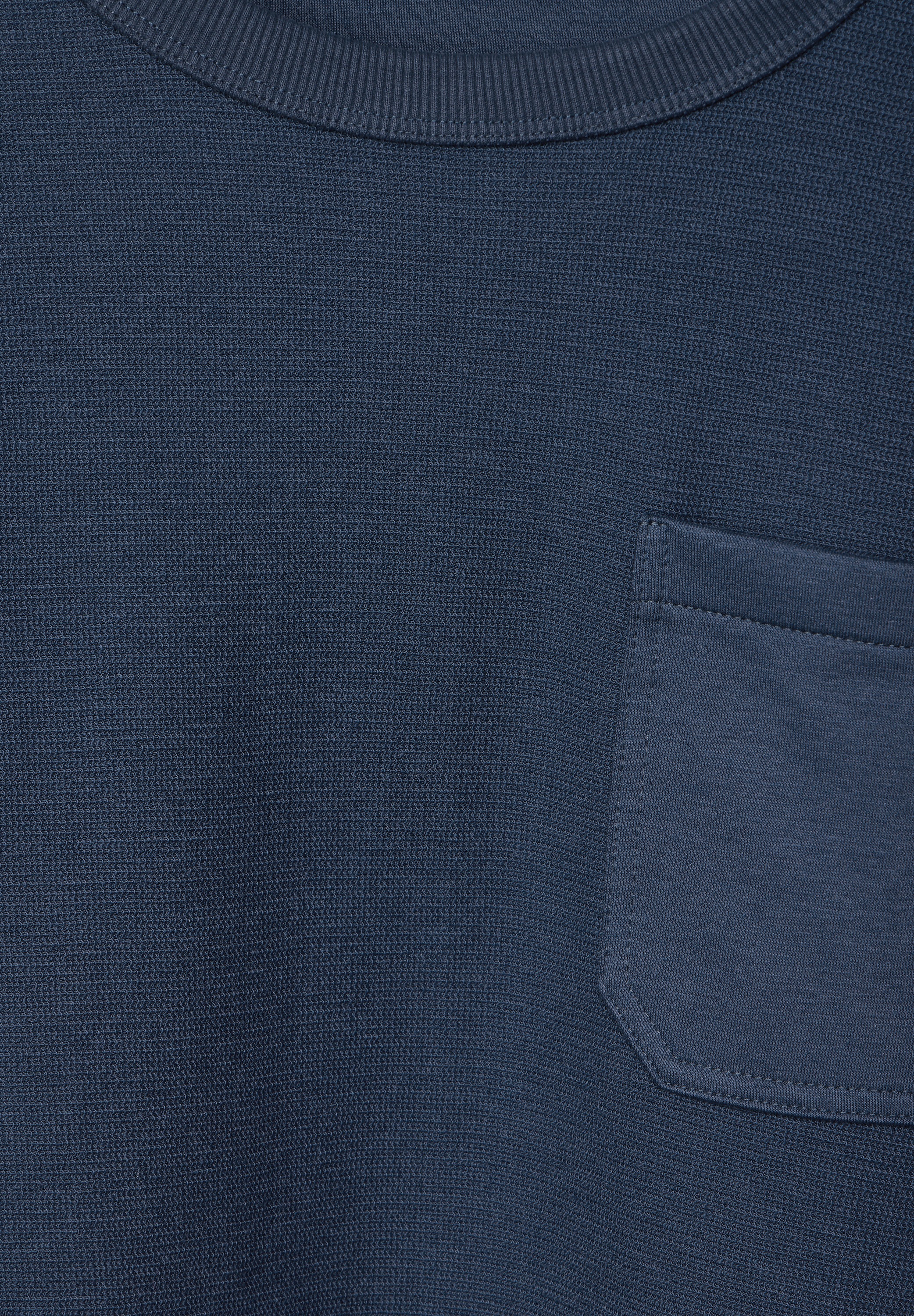 STREET ONE MEN Rundhalsshirt, mit Rundhalsausschnitt