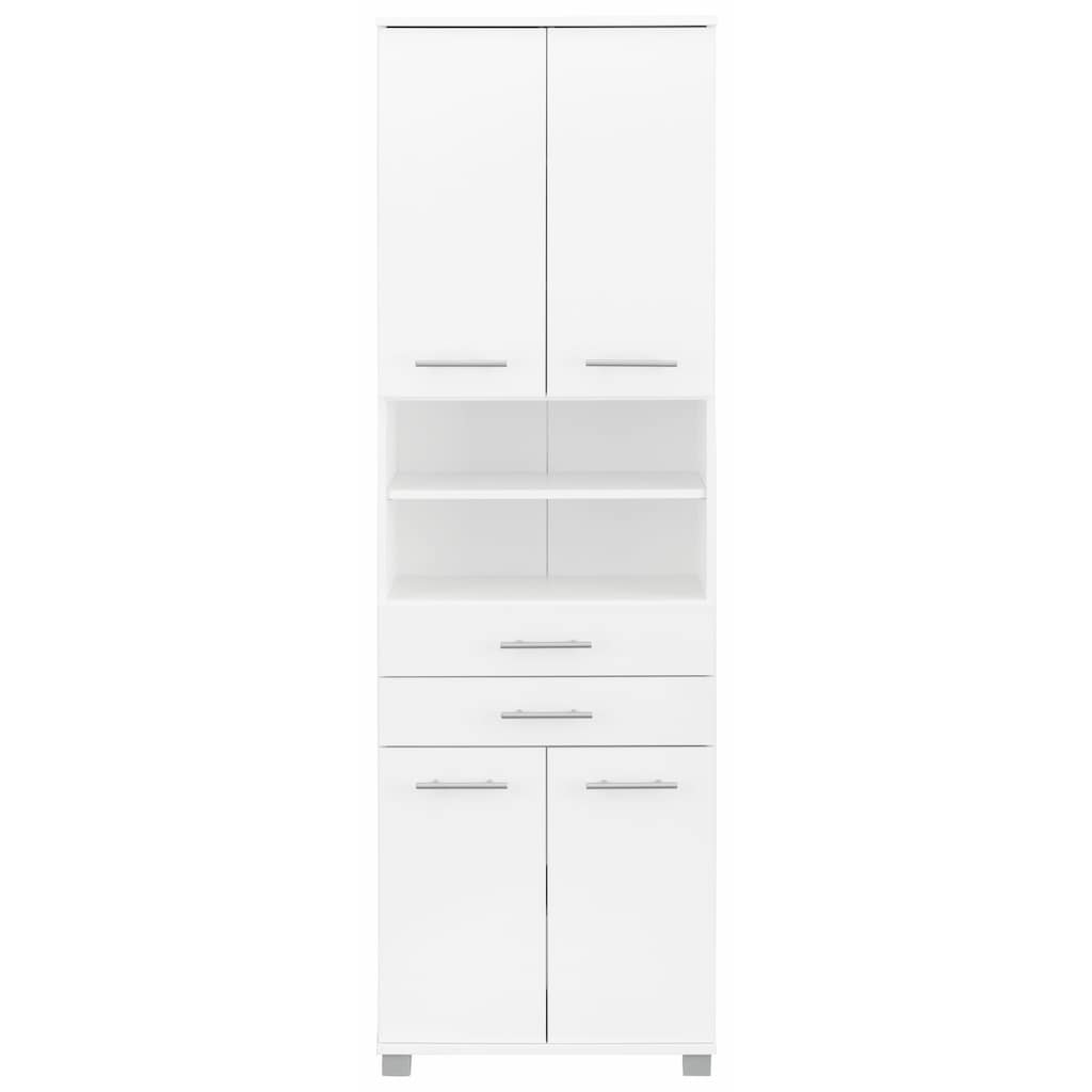 Schildmeyer Hochschrank »Emmi«, Breite 60 cm, Metallgriffe, mit 2 Schubkästen