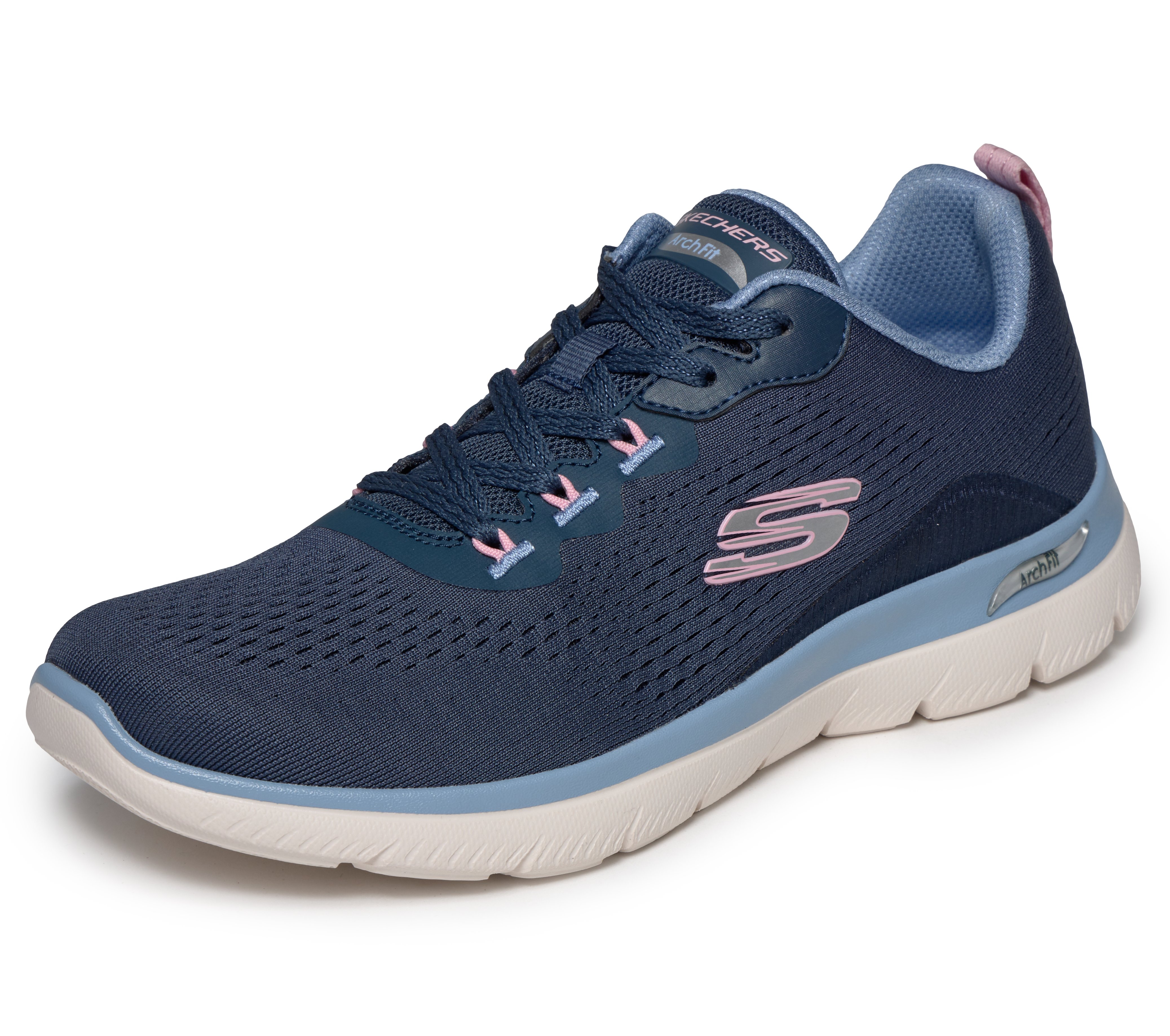 Skechers Sneaker "ARCH FIT SUMMITS-DAILY FLOW" Schnürschuh, Halbschuh, Freizeitsneaker für Maschinenwäsche geeignet