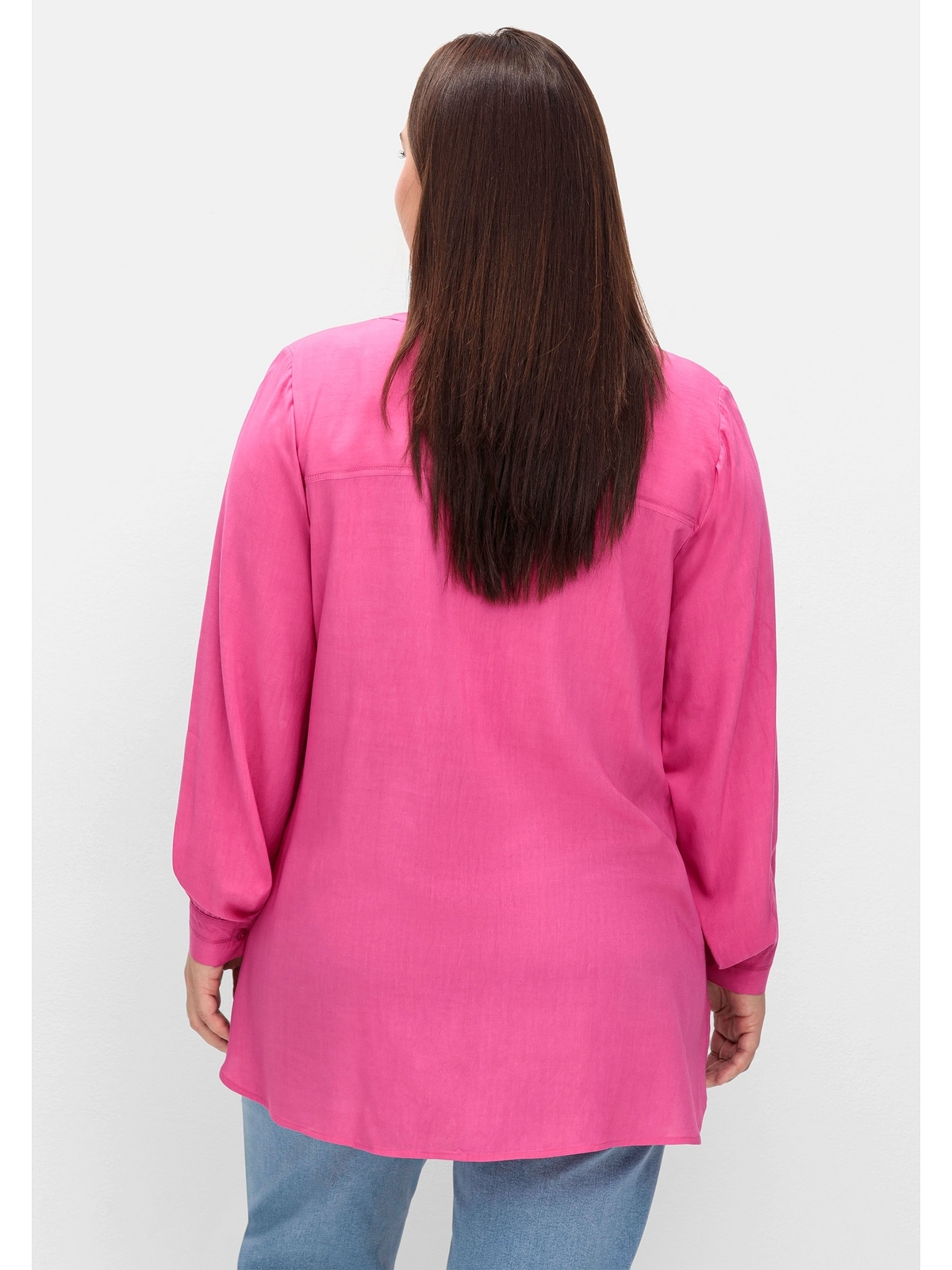 Sheego Longbluse »Große Größen«, mit tonigen Stickereien