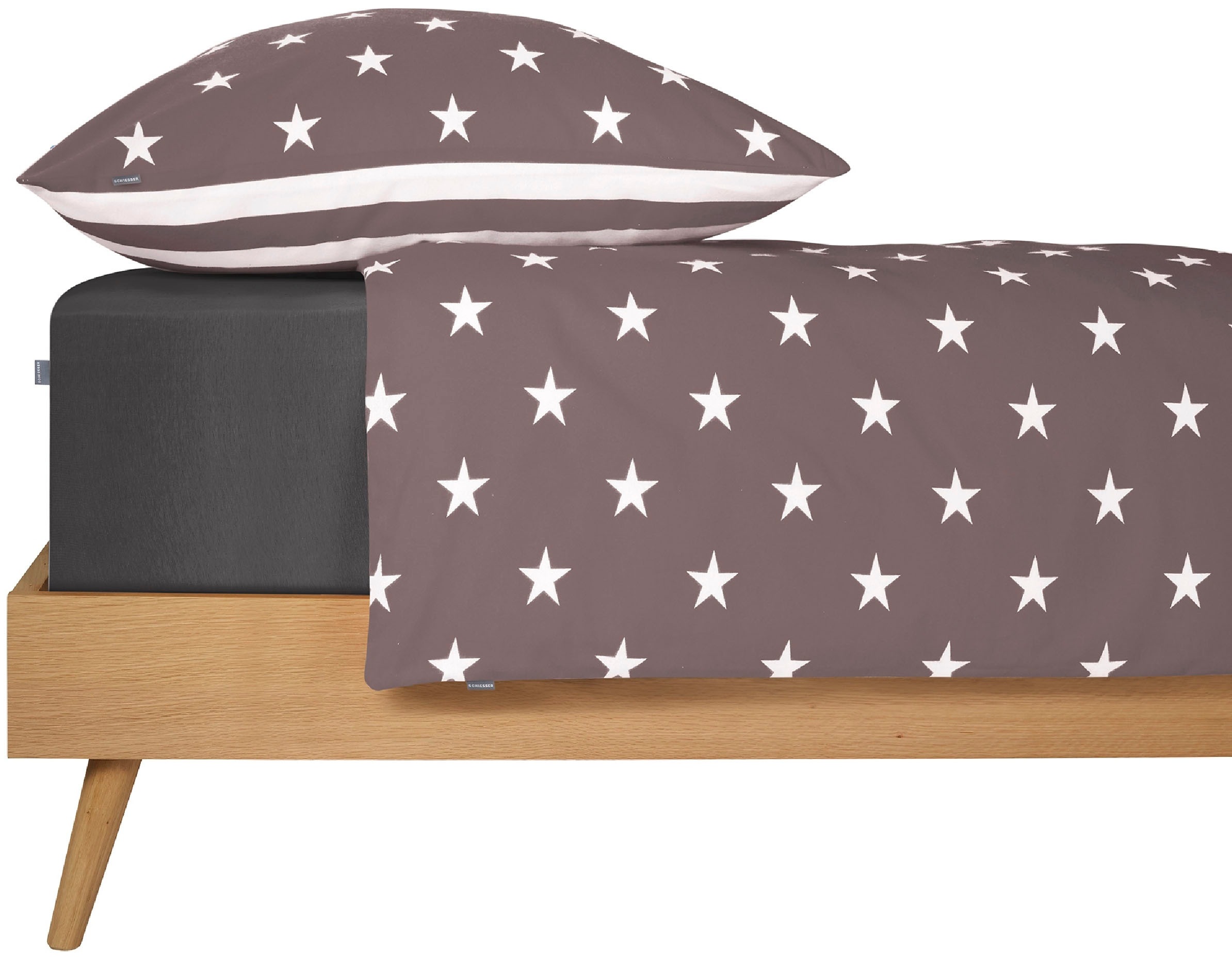 Schiesser Wendebettwäsche "Stars & Stripes aus weicher Baumwolle mit Sterne günstig online kaufen
