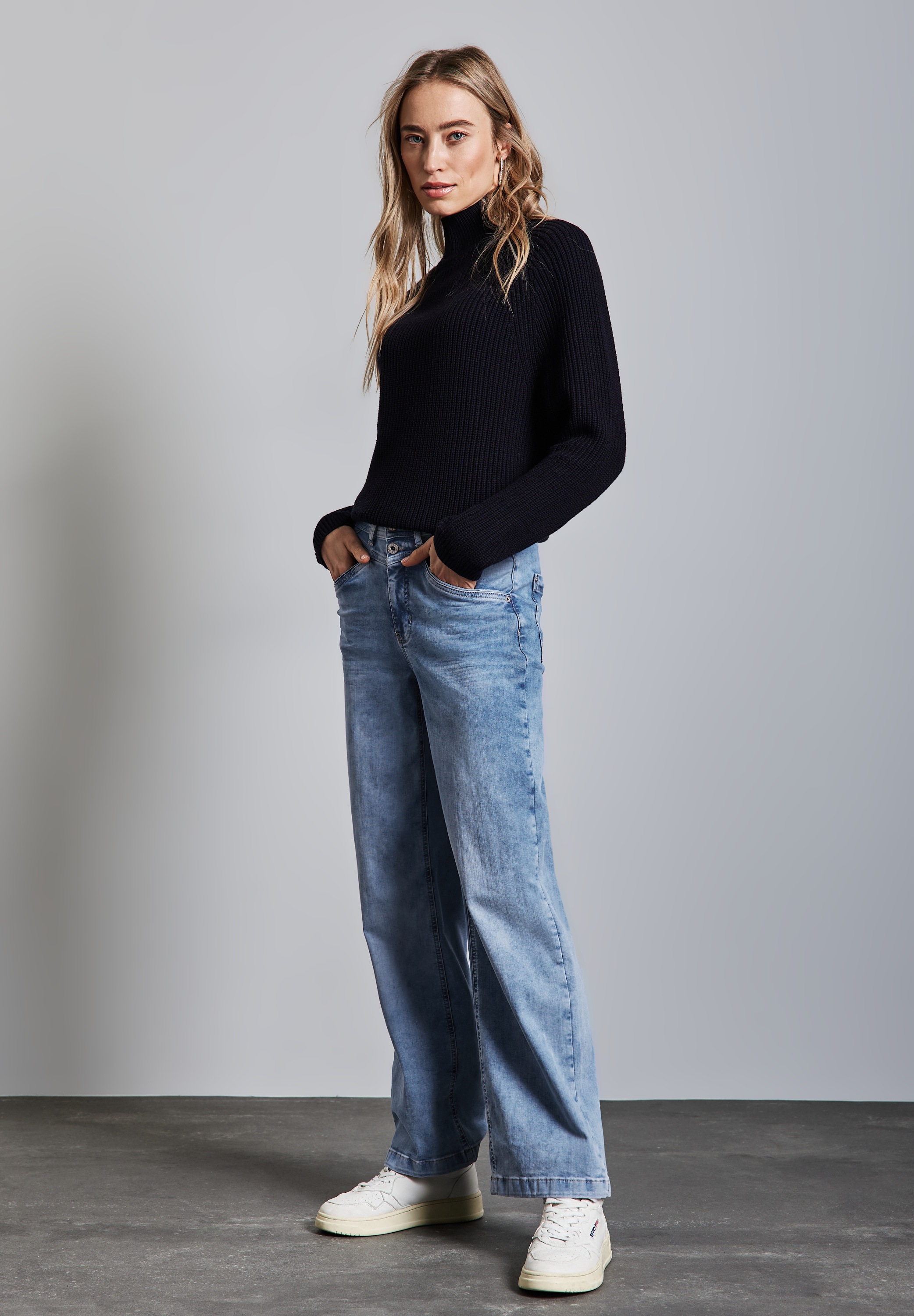 STREET ONE Gerade Jeans, High Waist