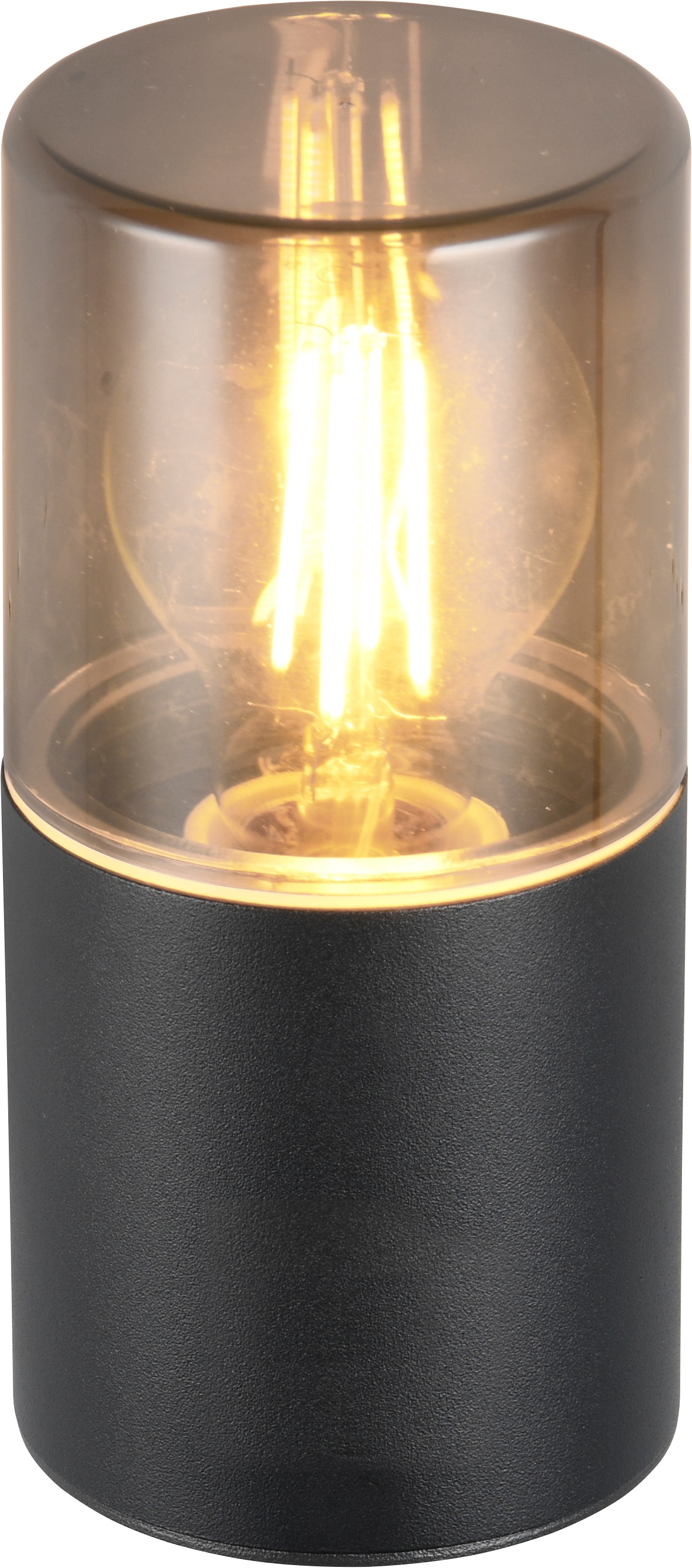 TRIO Leuchten Außen-Wandleuchte »HOOSIC, Outdoor Wandlampe exkl 1x E27 max 28W, Hauswand-Leuchte« E27 1 Stk. warmweiß - kaltweiß Garten Wandleuchte IP44, Kunststoff Schirm rauchfarbig