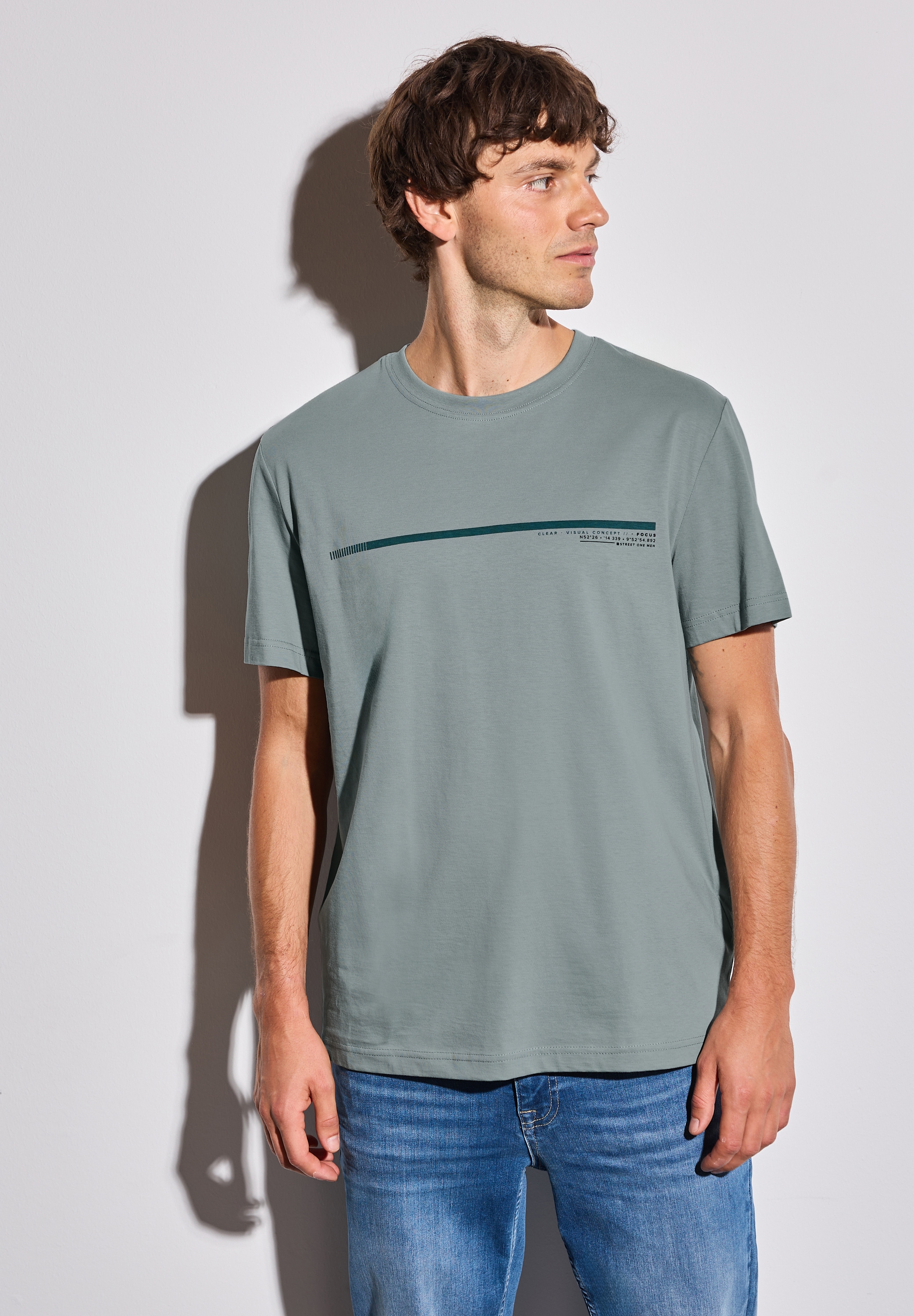 STREET ONE MEN T-Shirt aus reiner Baumwolle günstig online kaufen