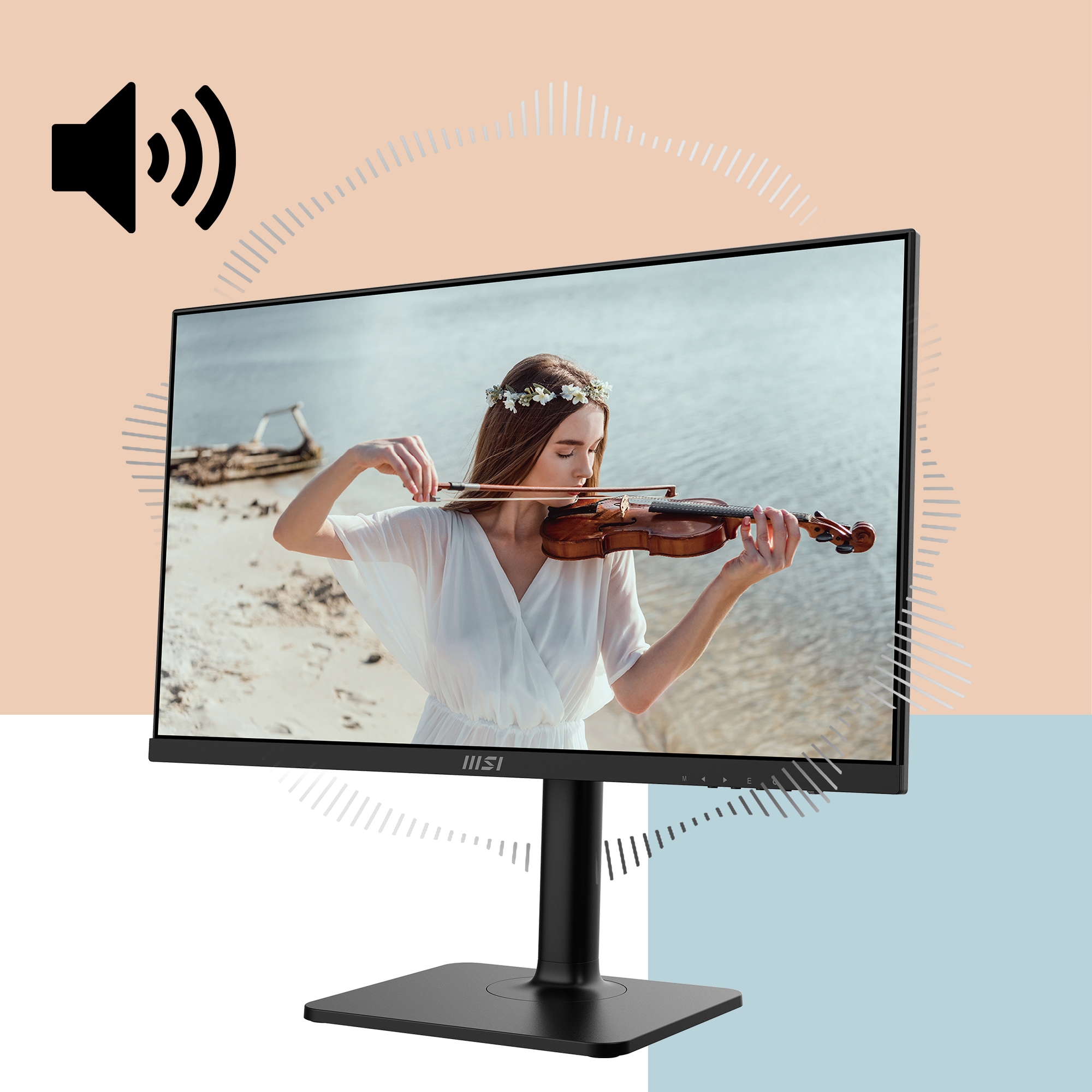 MSI LED-Monitor »Modern MD2412P«, 60 cm/24 Zoll, 1920 x 1080 px, Full HD, 1 ms Reaktionszeit, 100 Hz, höhenverstellbar, 3 Jahre Herstellergarantie, USB-C