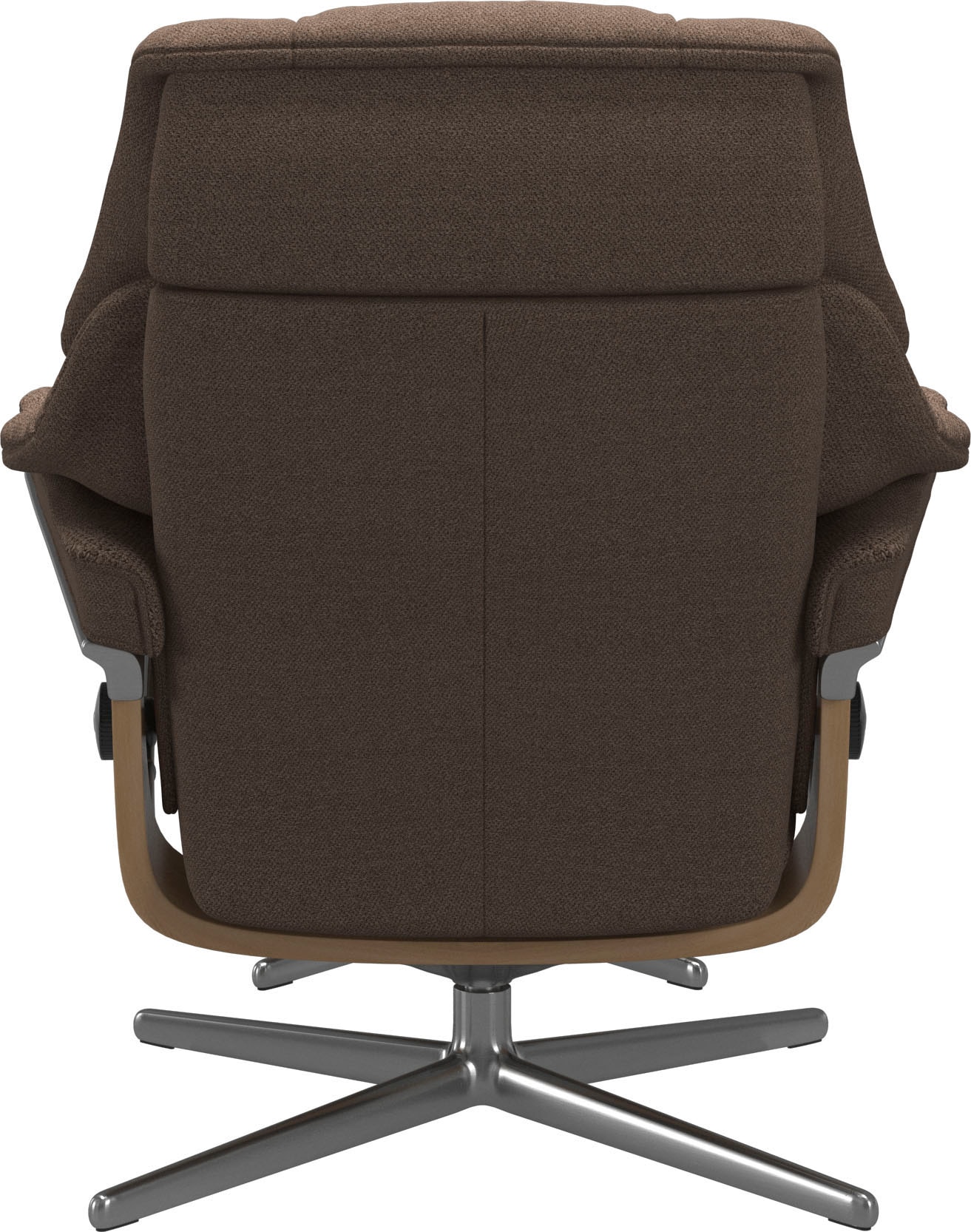 Stressless® Relaxsessel »Reno«, (Set, Relaxsessel mit Hocker), mit Hocker, mit Cross Base, Größe S, M & L, Holzakzent Eiche