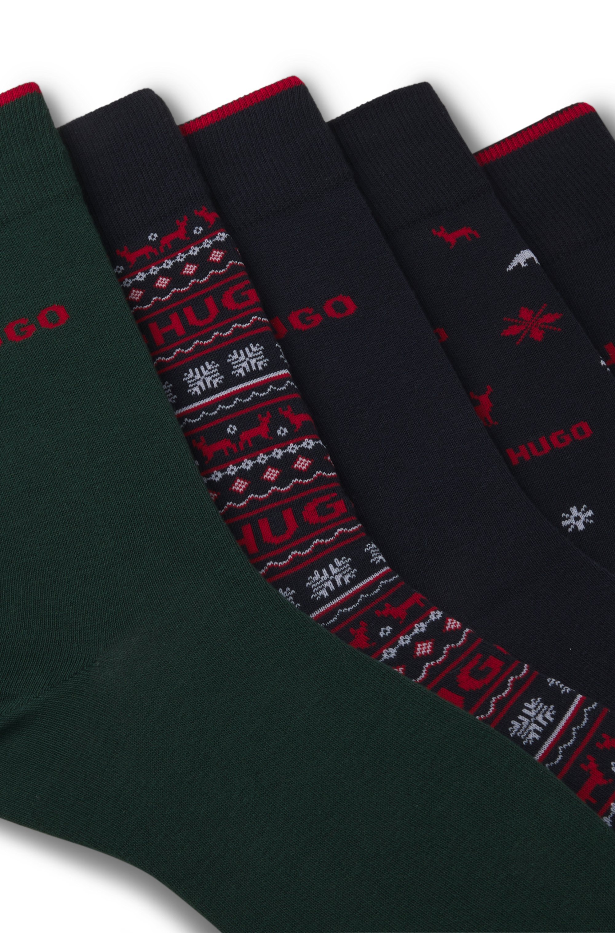 Thumbnail - HUGO Underwear Socken "5Pack GIFT XMAS" 5 Paar tlg. zum verschenken, elastischer Bund