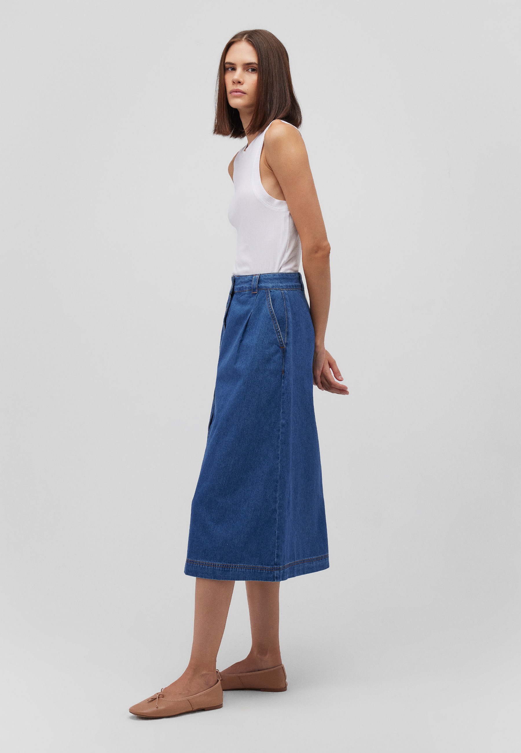 Mavi Maxirock »MIDI WOVEN SKIRT«, Rock Midi