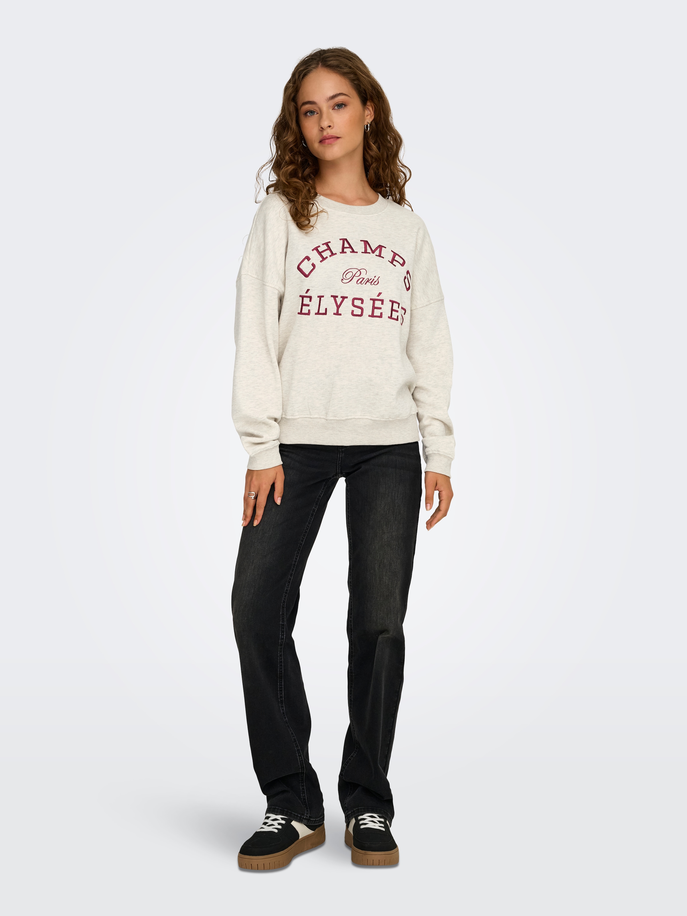 JDY Sweatshirt »JDYMESA L/S O-NECK EMB SWEAT JRS NOOS«