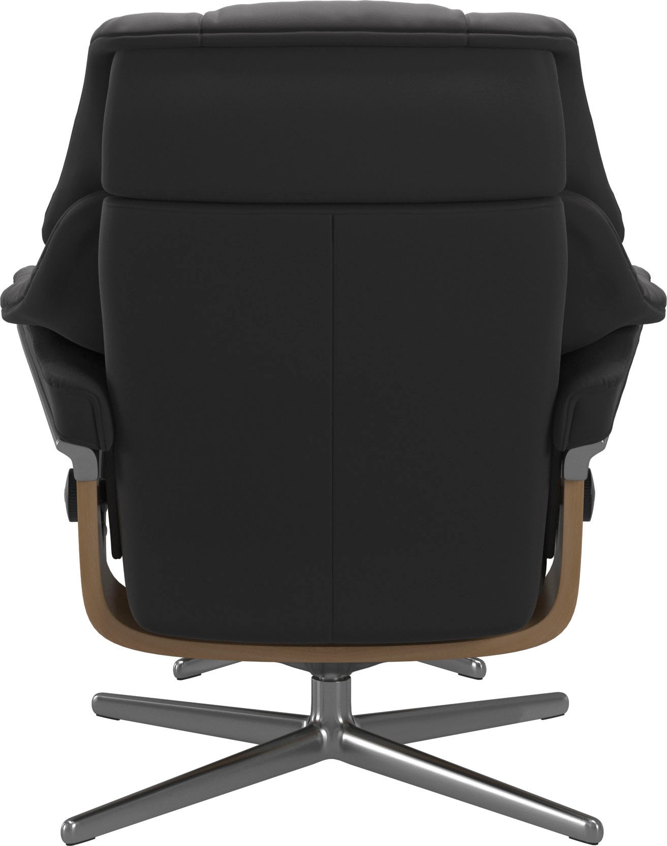 Stressless® Relaxsessel »Reno«, (Set, Relaxsessel mit Hocker), mit Hocker, mit Cross Base, Größe S, M & L, Holzakzent Eiche