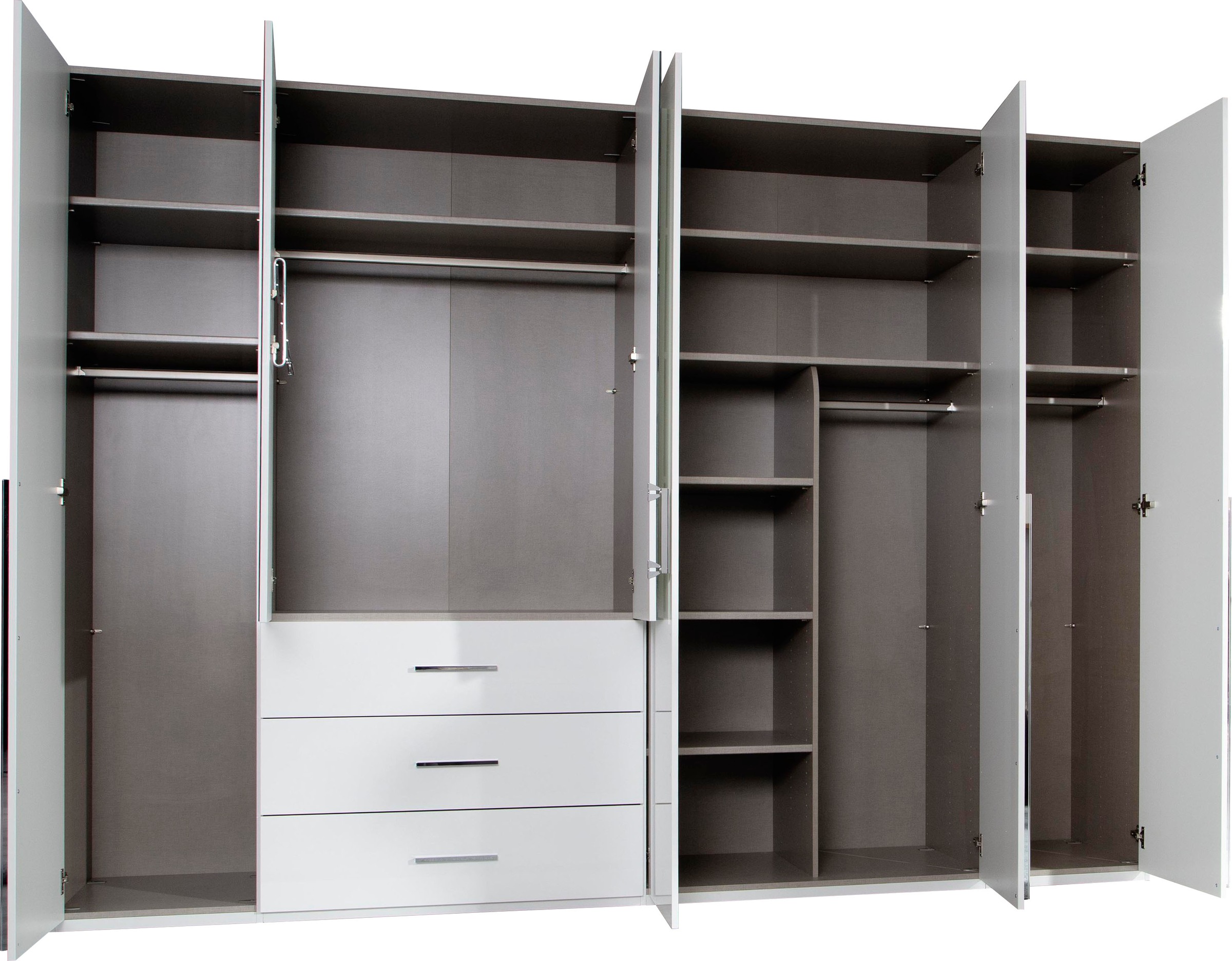 Thumbnail - rauch Drehtürenschrank "Montclar" Passepartout optional mit Beleuchtung, inkl. Wäscheeinteilung