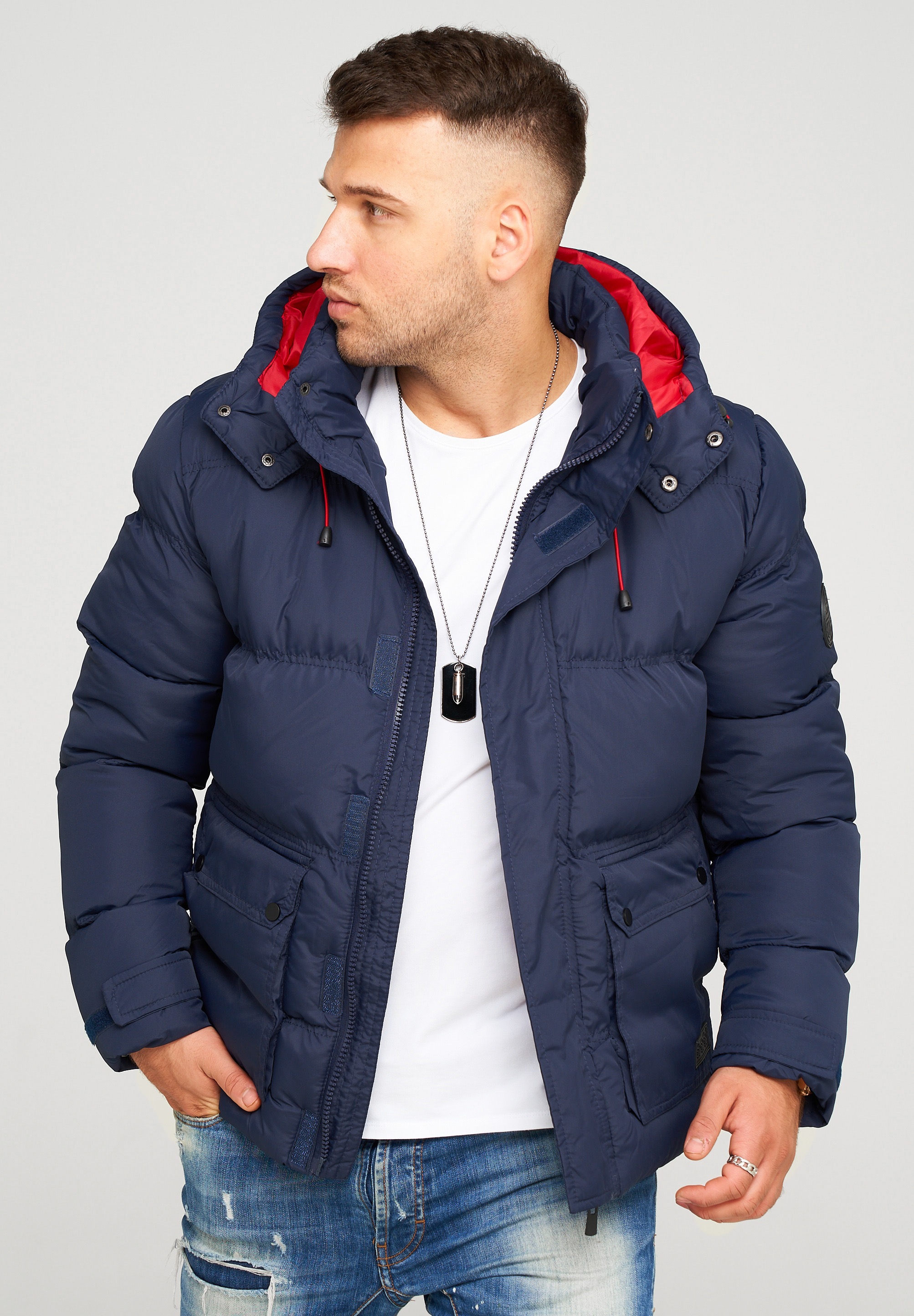 behype Steppjacke "BHCOLOS", mit abtrennbarer Kapuze günstig online kaufen