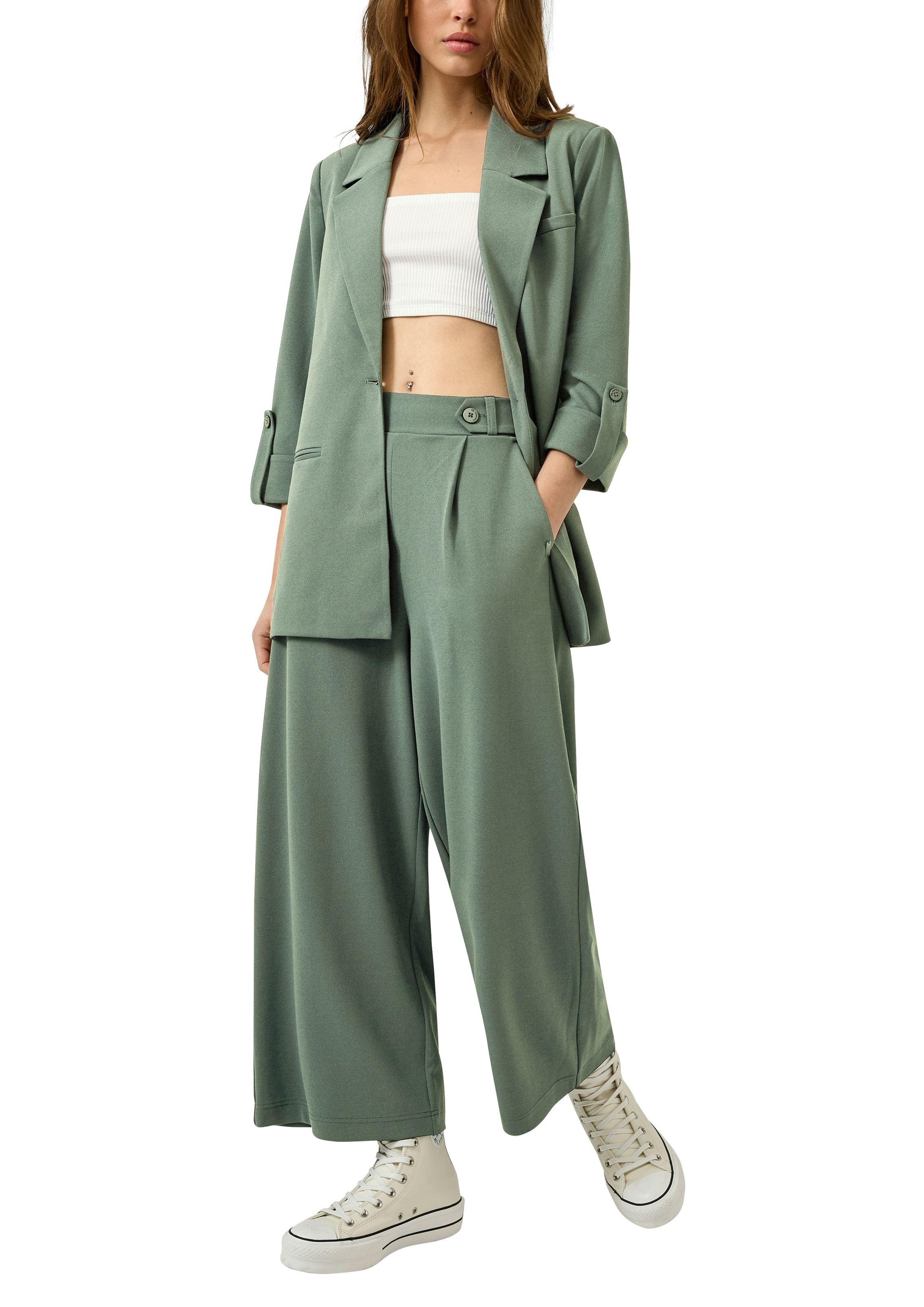 Thumbnail - QS Culotte Sommerhose mit Knopf-Design am Gummibund