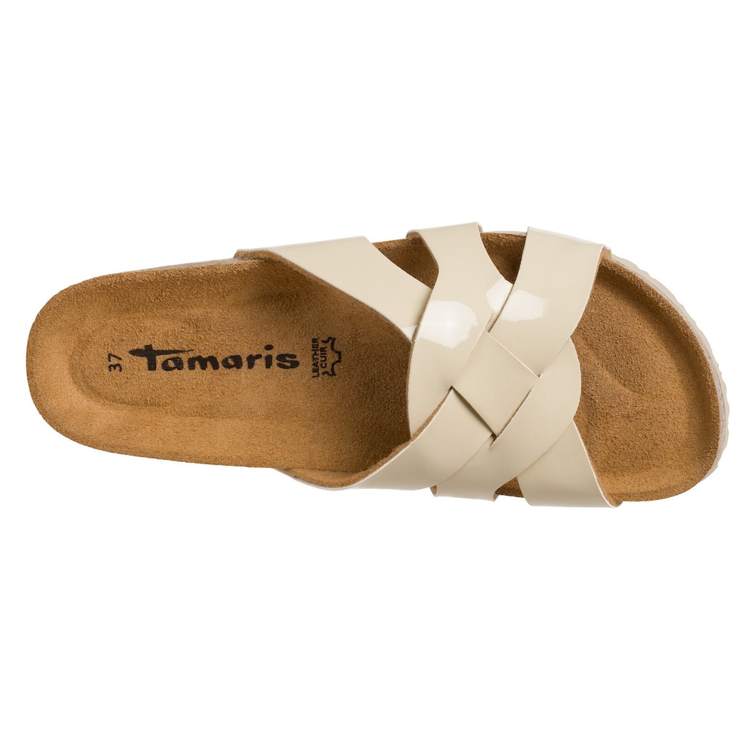 Tamaris Pantolette, Sommerschuh, Schlappen mit eleganter Bandage