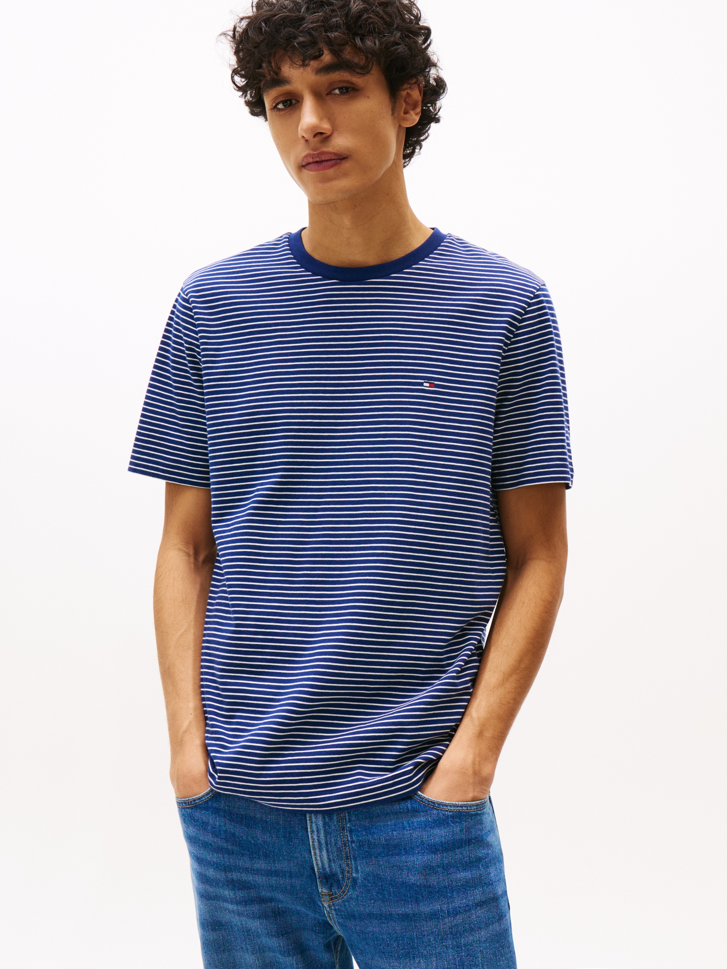 Tommy Hilfiger T-Shirt "ESSENTIAL REGULAR FIT SOLID mit Stickerei" unifarbe günstig online kaufen