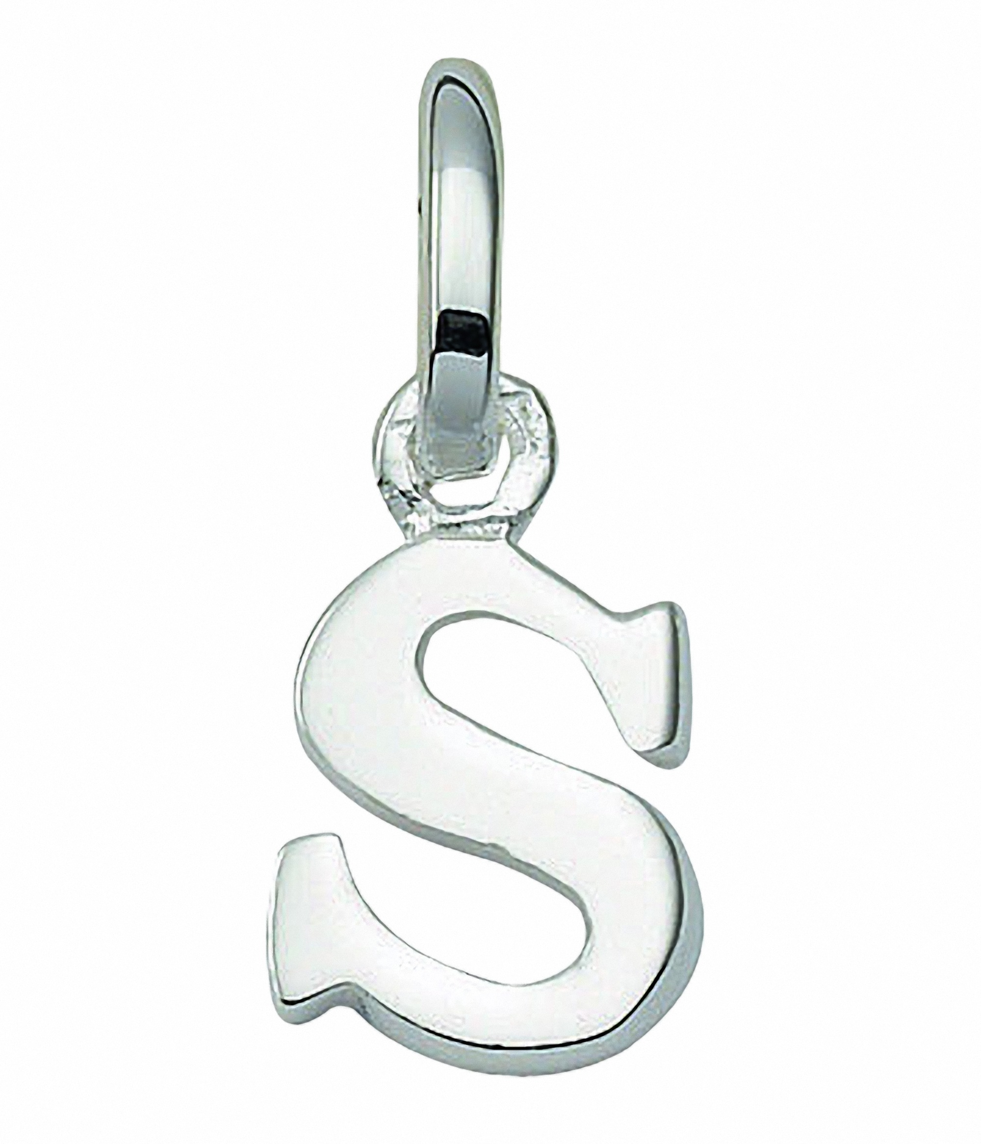 Buchstabenanhänger ADELIA´S "Damen & Herren 925 Silber Buchstabenanhänger S", silber, Schmuckanhänger, Damen, Damen, S, Silber 925 (Sterlingsilber), Silberschmuck für Damen & Herren