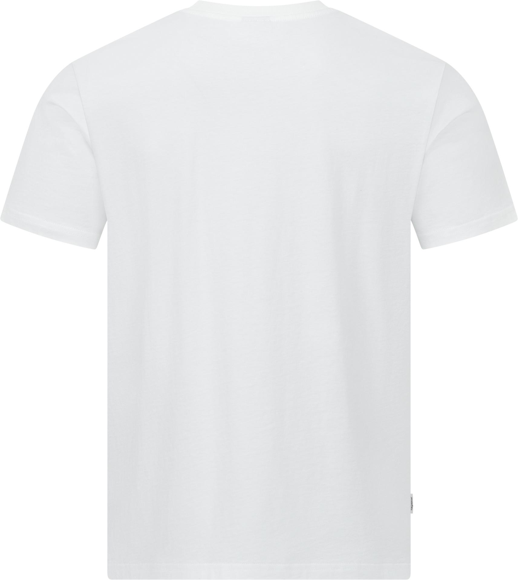 T-Shirt RAGWEAR "Samms E Gots YOUMODO", Damen, Gr. XL (54), weiß, Material: 100% Baumwolle, Basic, relaxed fit hüftlang, Rundhals, normaler Saum, Shirts T-Shirt, Kurzärmliges Shirt mit Golf-Stickerei 3